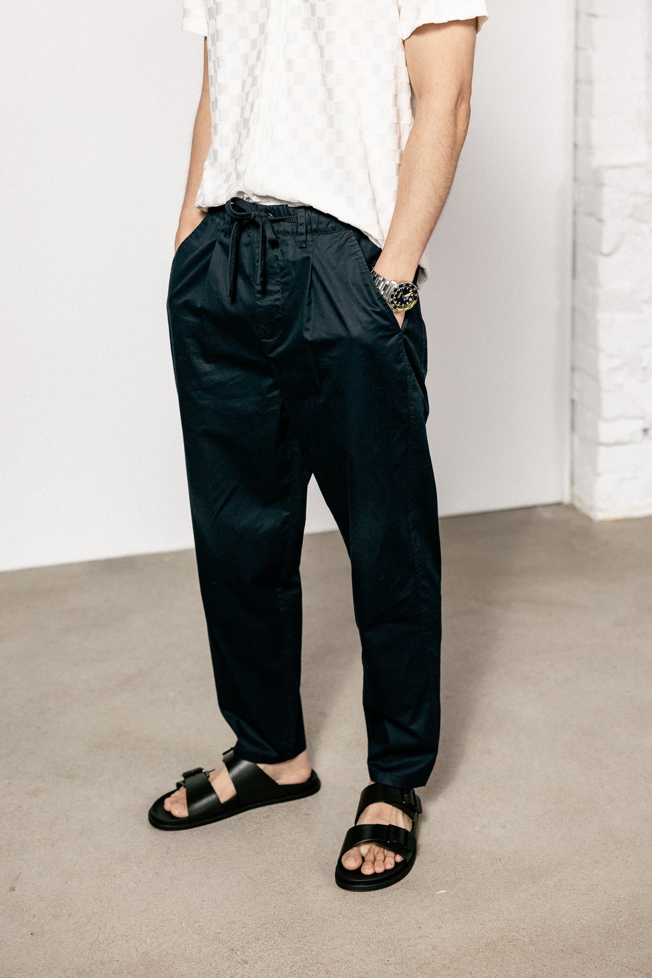 

Relaxed 7/8 pants Men Yoric Graph sky captain | Freeman T. Porter