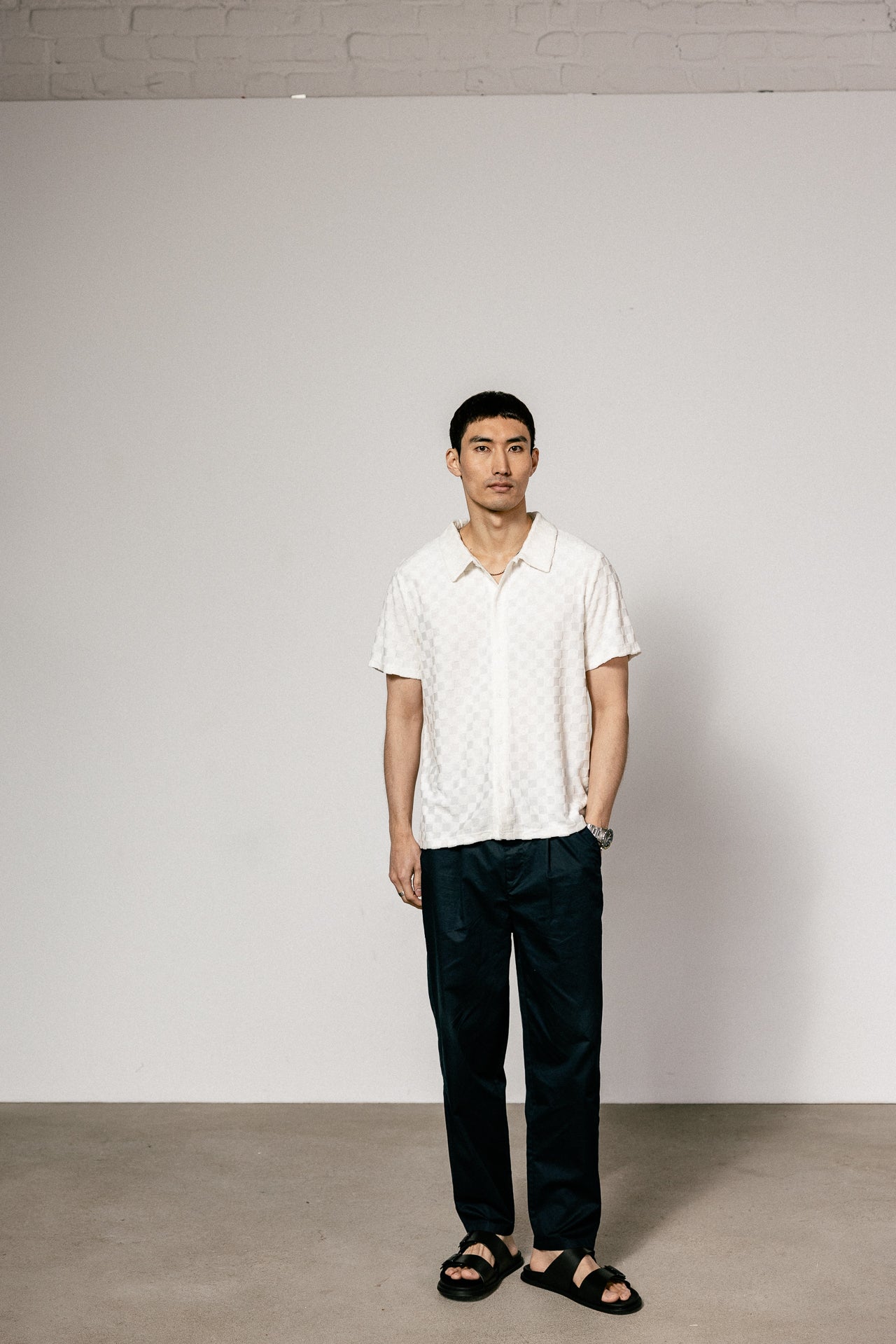 

Relaxed 7/8 pants Men Yoric Graph sky captain | Freeman T. Porter