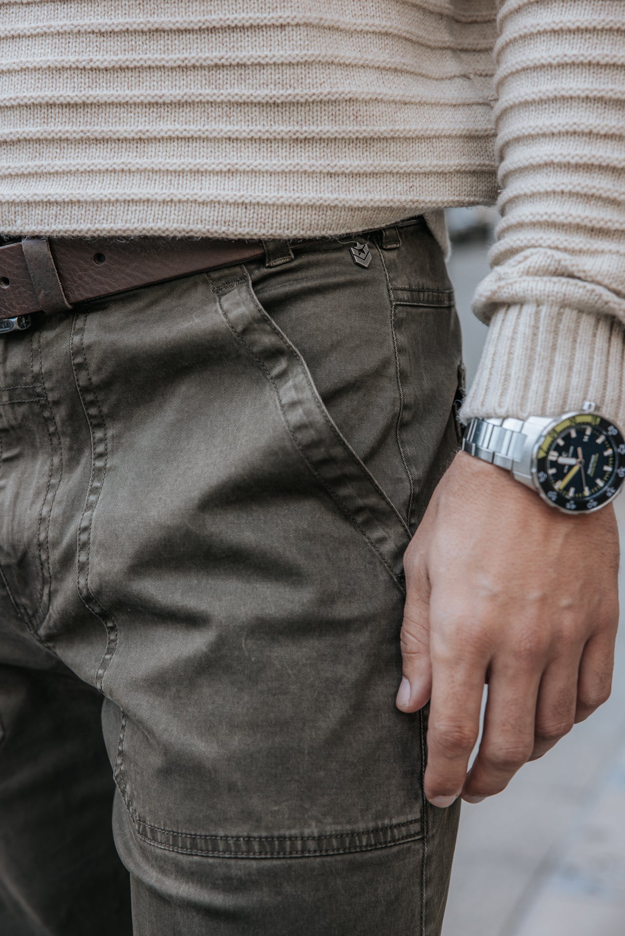 

Casual broek Heren Taco Mazaro khaki | Freeman T. Porter