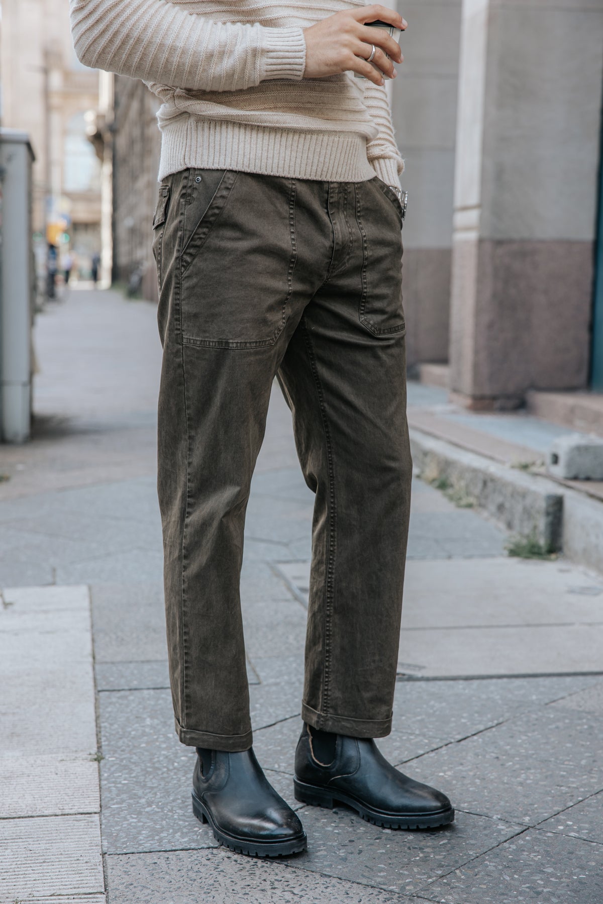 

Casual broek Heren Taco Mazaro khaki | Freeman T. Porter