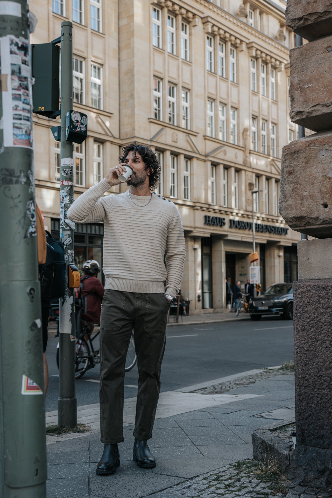

Casual broek Heren Taco Mazaro khaki | Freeman T. Porter