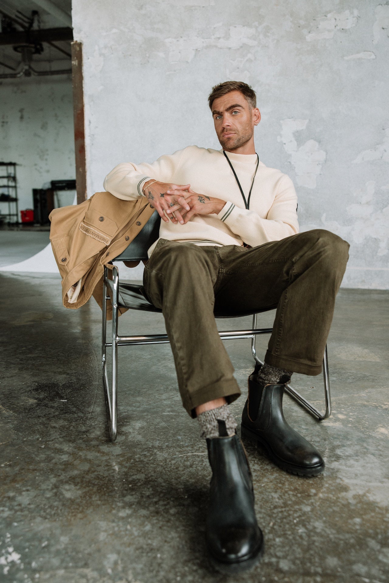 

Casual pants Men Taco Mazaro khaki | Freeman T. Porter