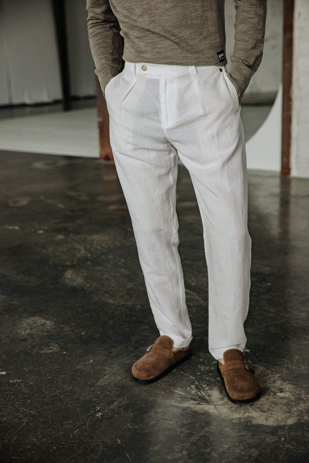 

Pantalon chino Homme Frisco Somero white | Freeman T. Porter
