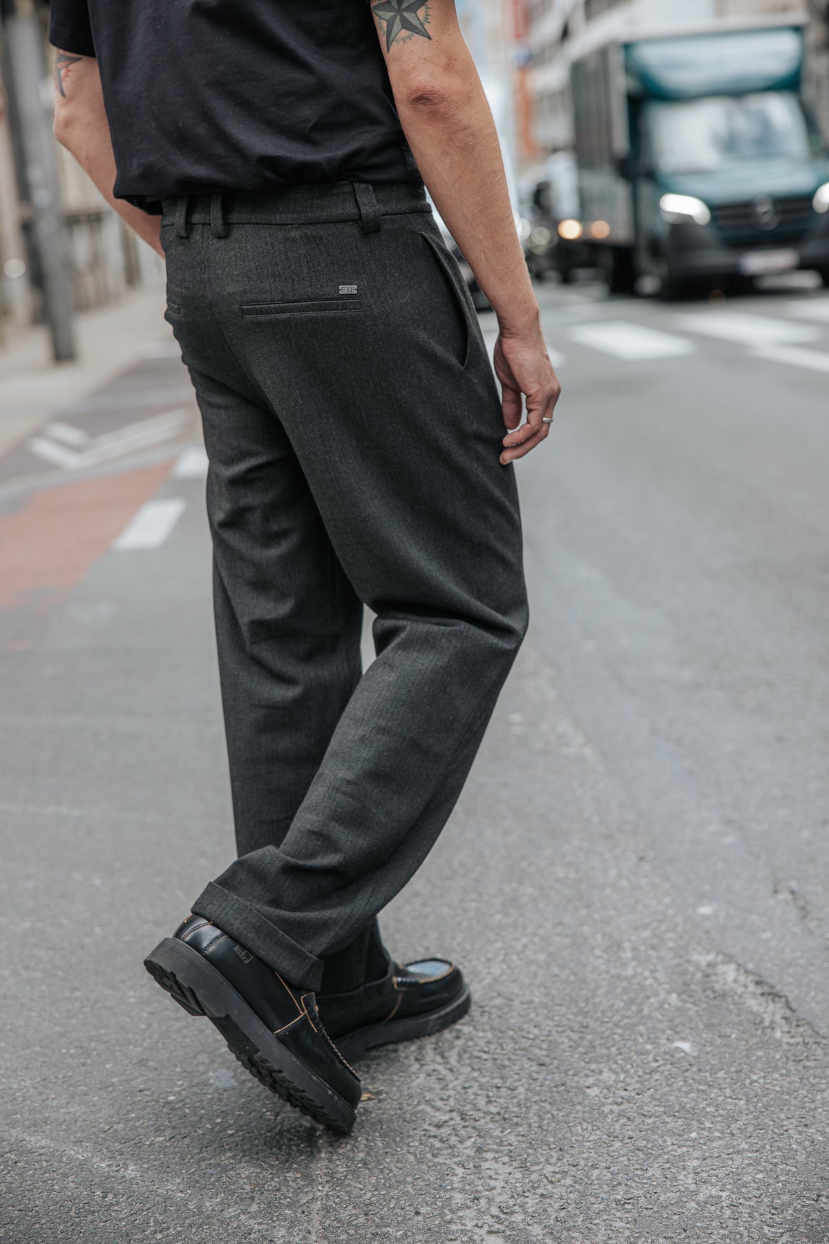 

Bundfaltenhose Herren Frisco Luther moon rock | Freeman T. Porter