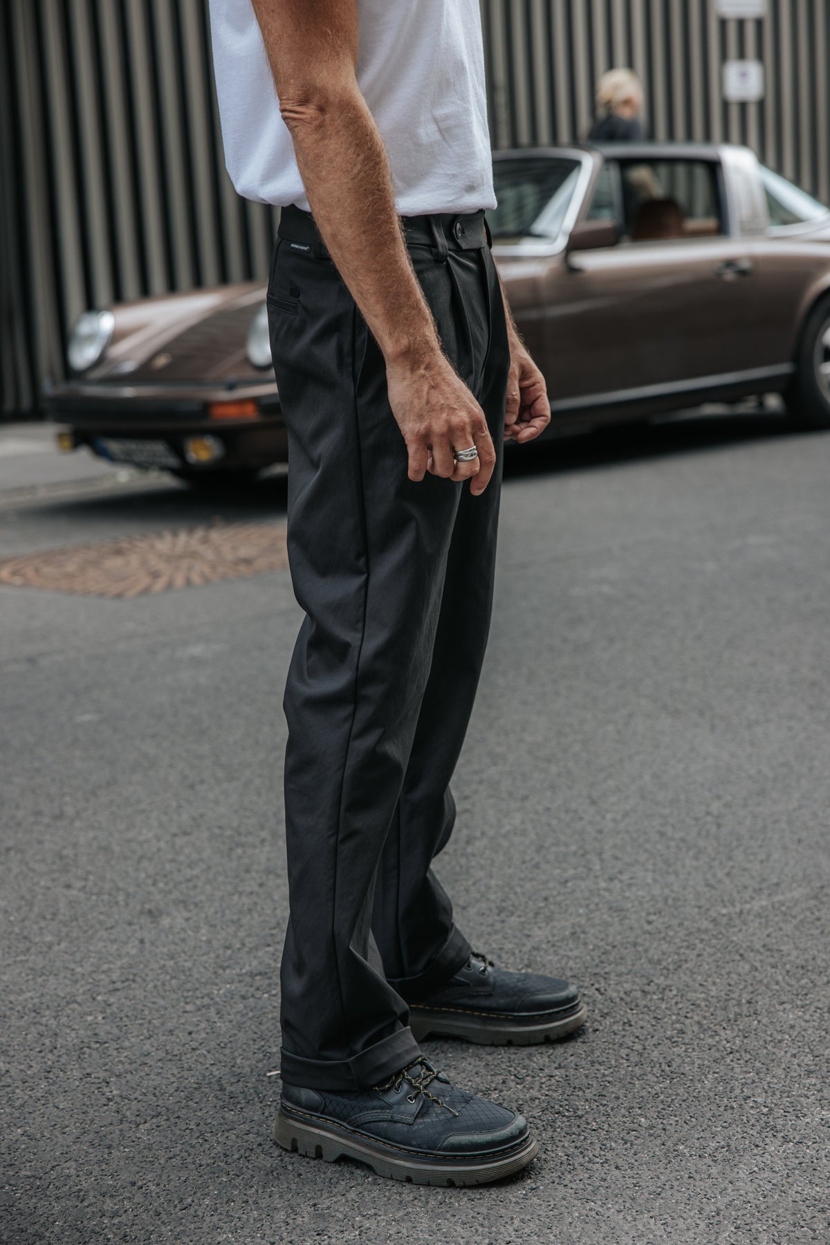 

Bundfaltenhose Herren Frisco Ghost black | Freeman T. Porter