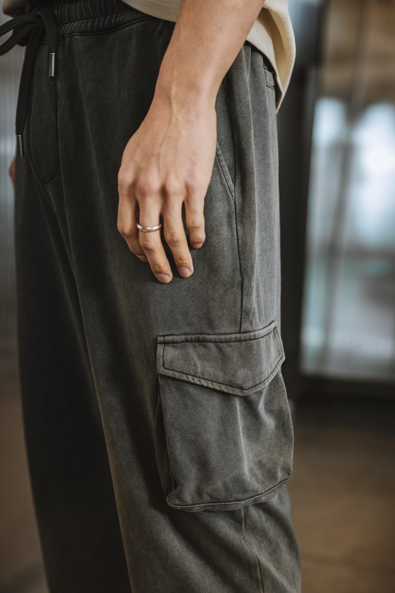 

Pantalon jogging Homme Miles Alpha green grey | Freeman T. Porter