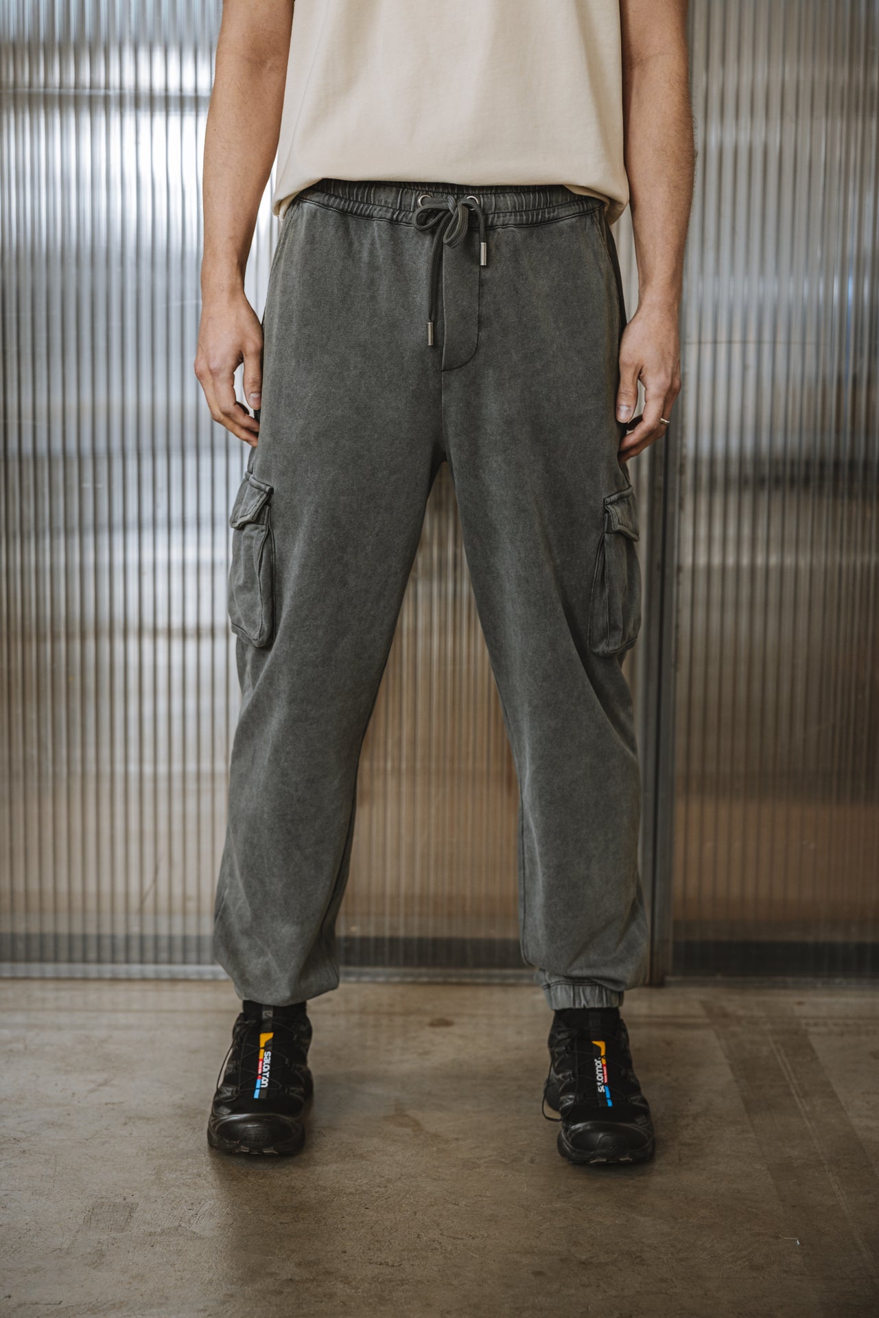 

Pantalon jogging Homme Miles Alpha green grey | Freeman T. Porter