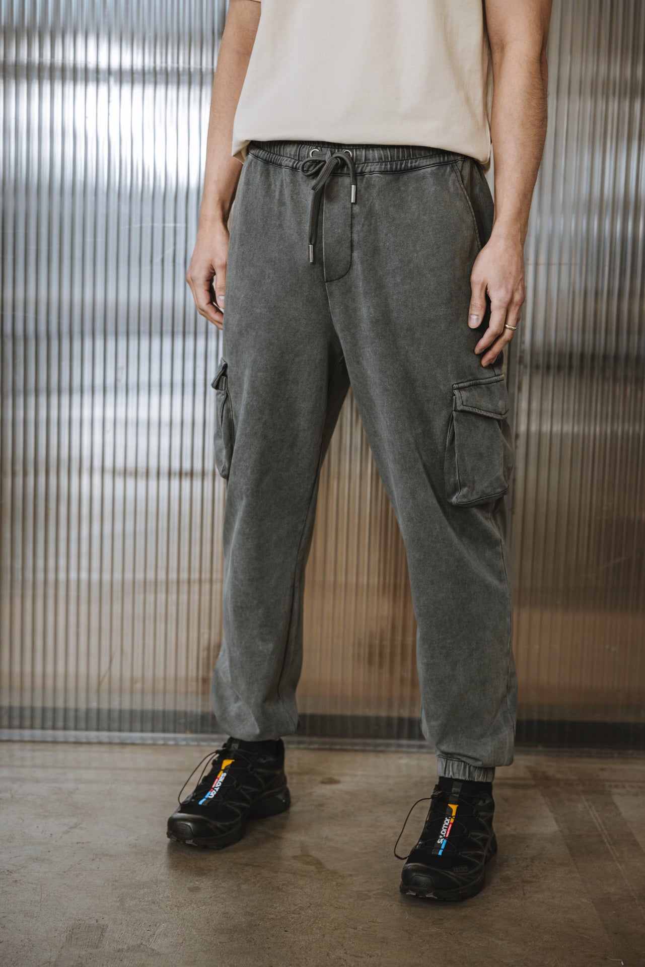 

Pantalon jogging Homme Miles Alpha green grey | Freeman T. Porter