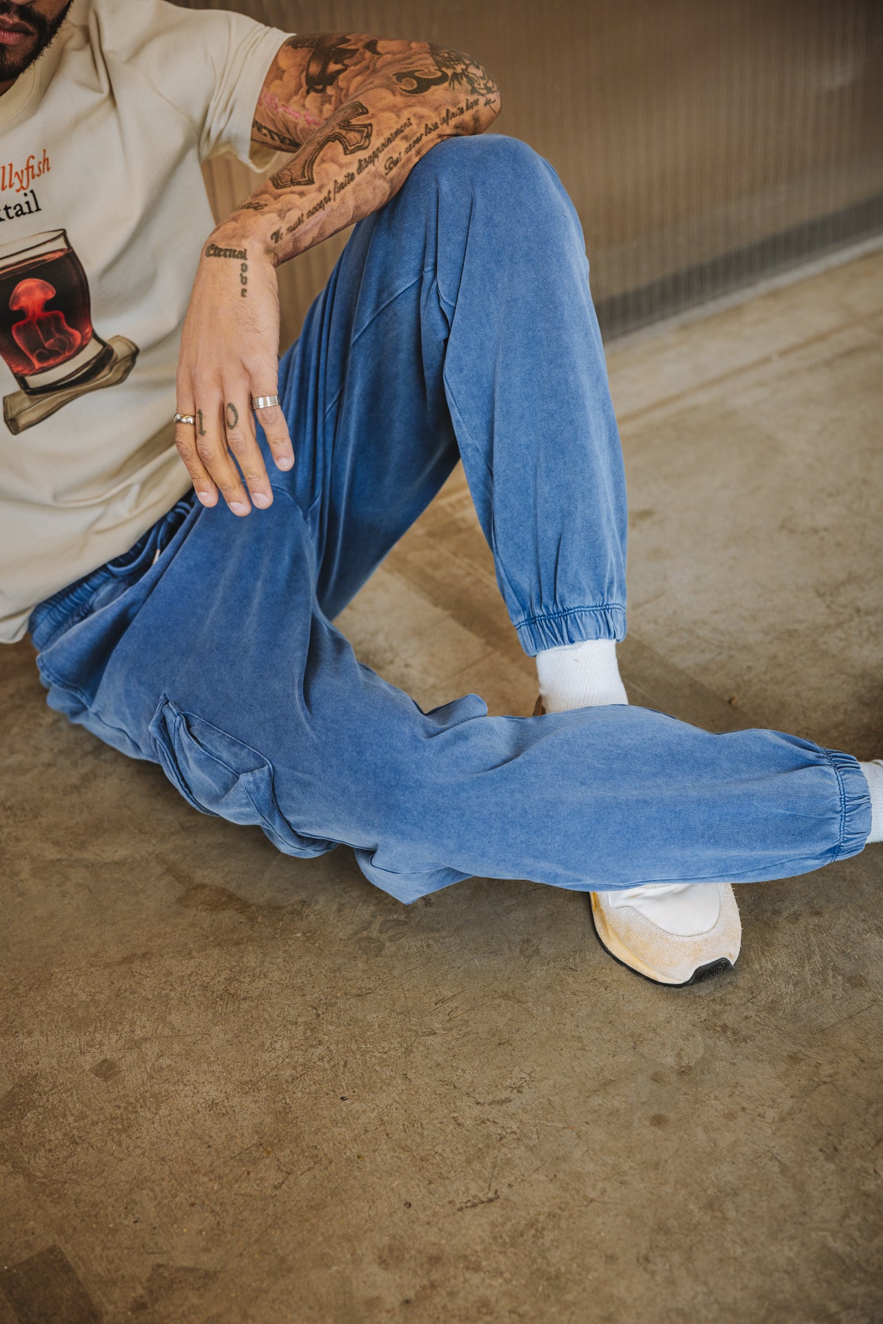 

Pantalon jogging Homme Miles Alpha steel blue | Freeman T. Porter