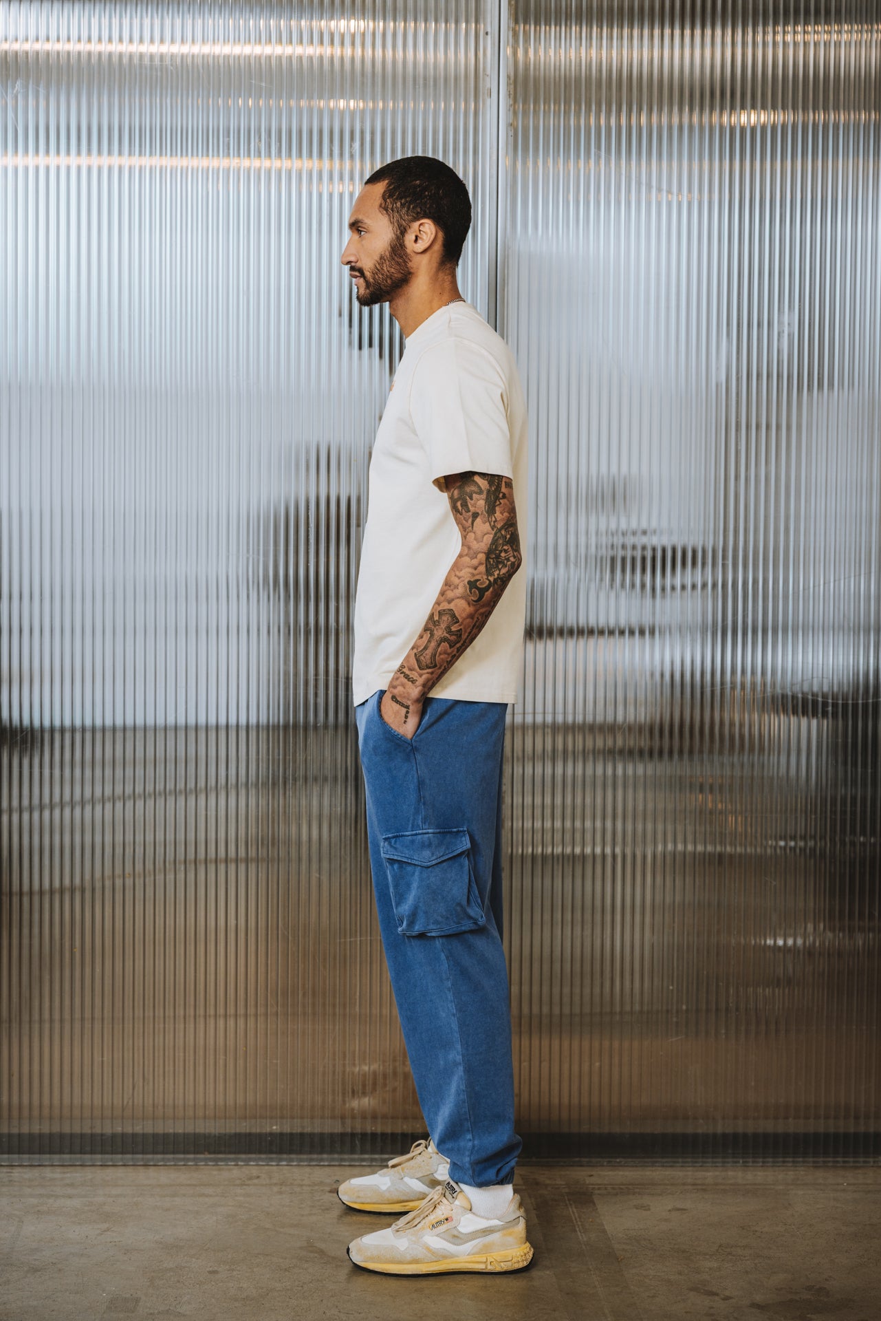 

Pantalon jogging Homme Miles Alpha steel blue | Freeman T. Porter