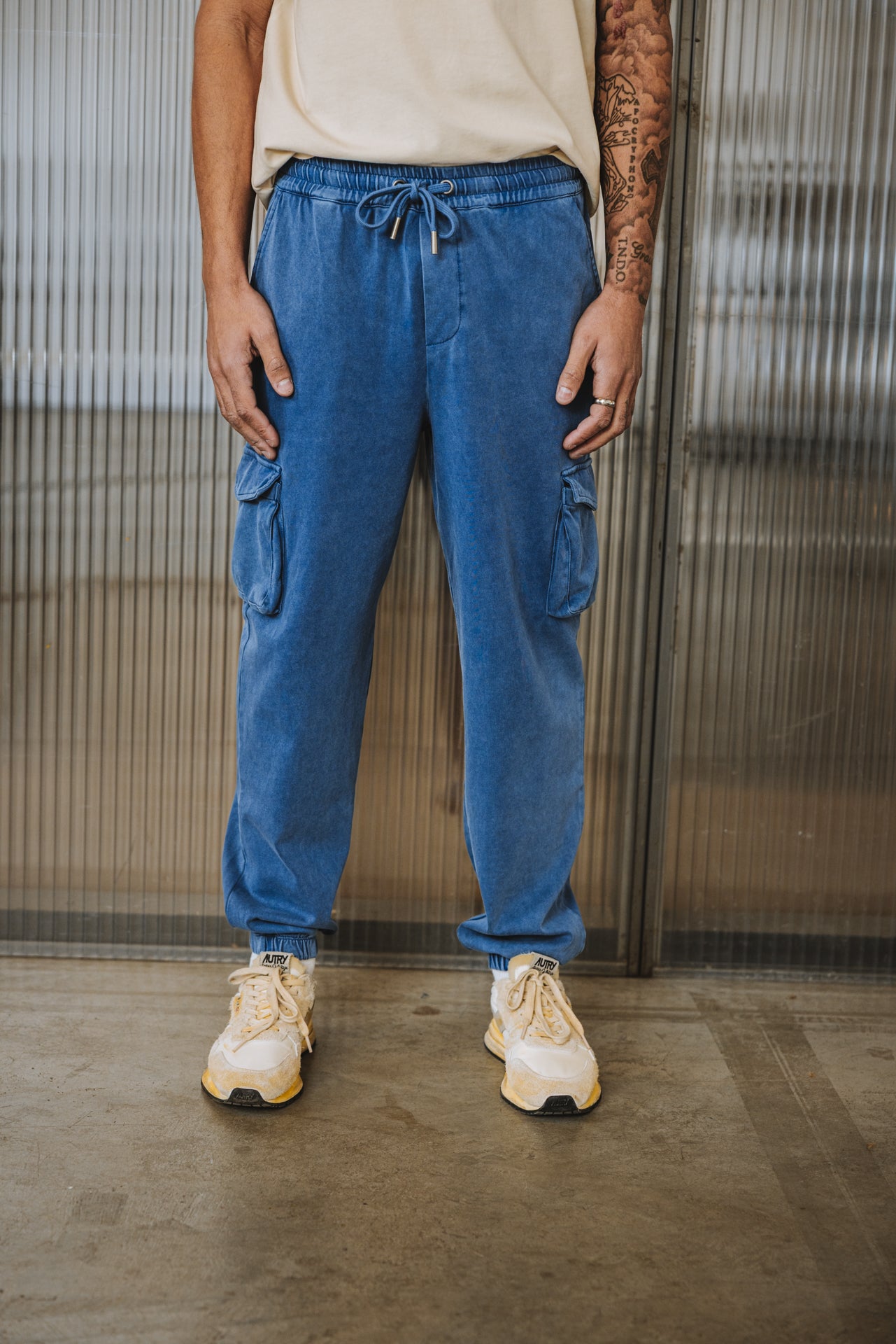

Pantalon jogging Homme Miles Alpha steel blue | Freeman T. Porter