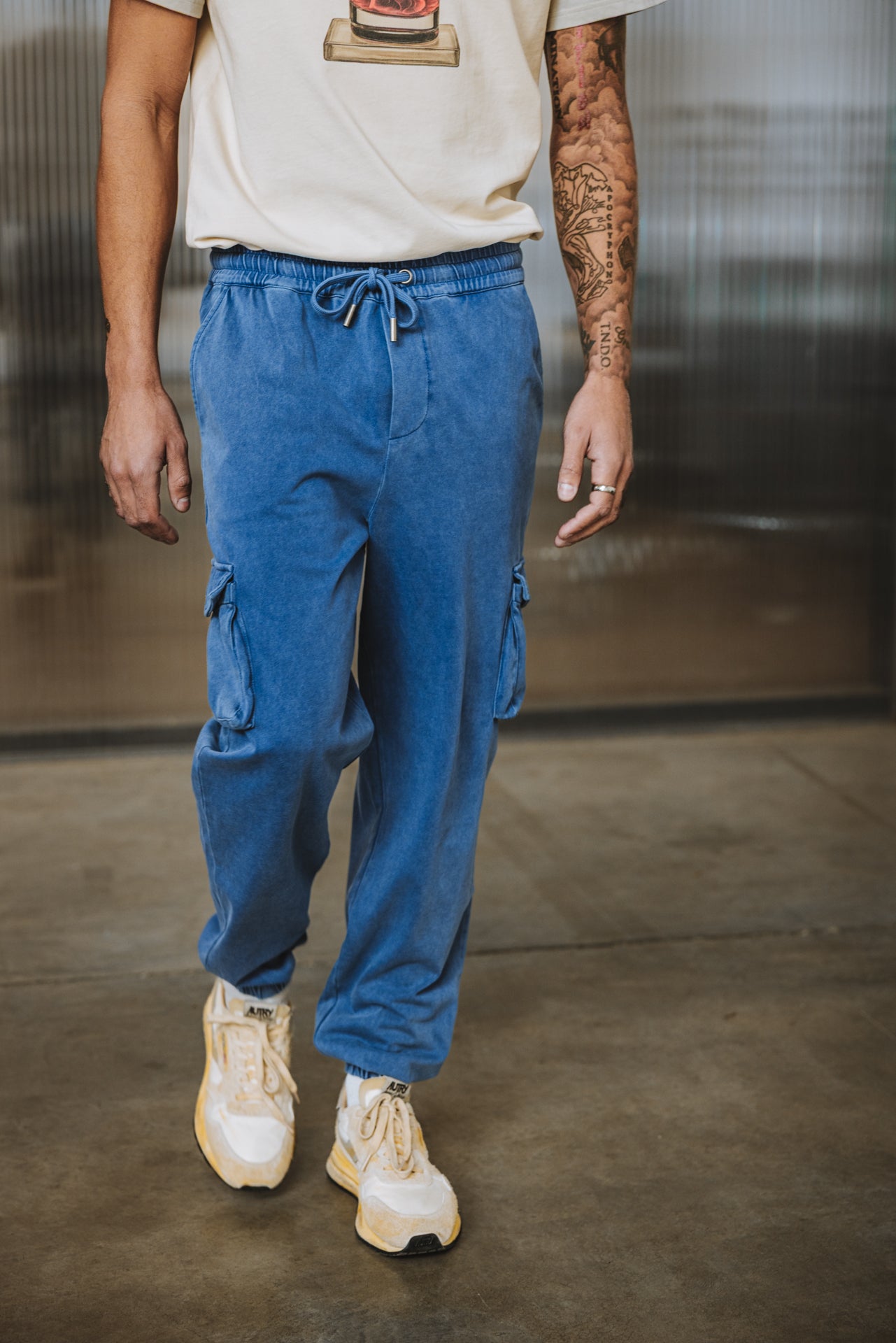 

Pantalon jogging Homme Miles Alpha steel blue | Freeman T. Porter