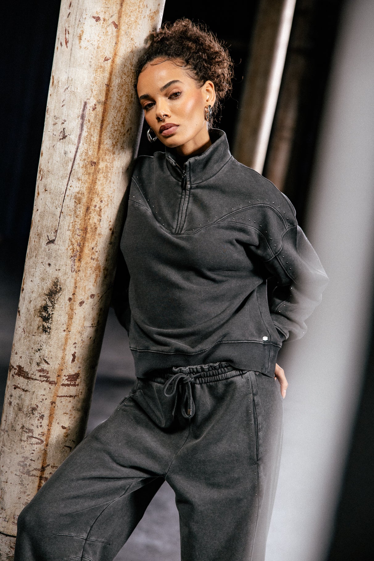 

Pantalon barrel Femme Kalim grey | Freeman T. Porter