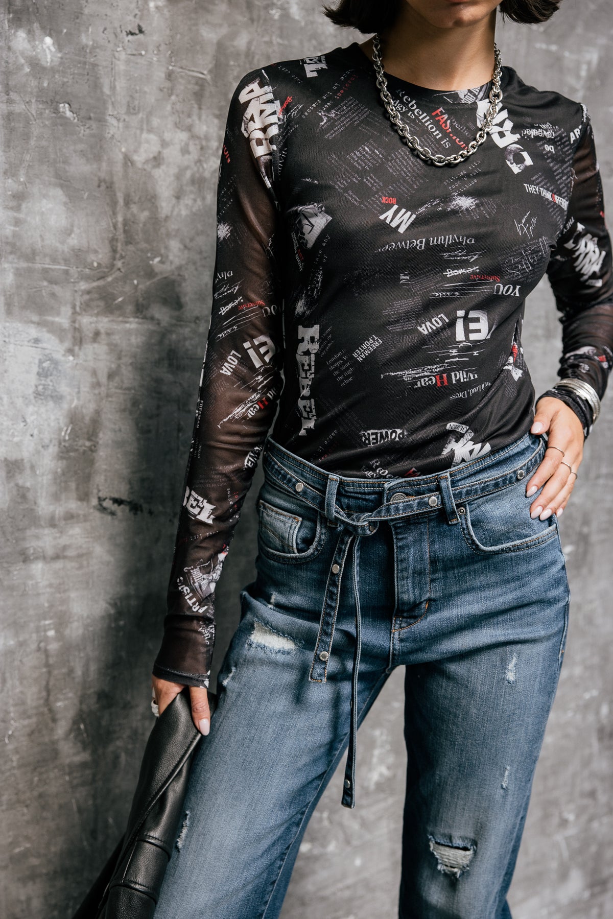 

Hoge taille jeans Dames Scarlett Long samba dark | Freeman T. Porter