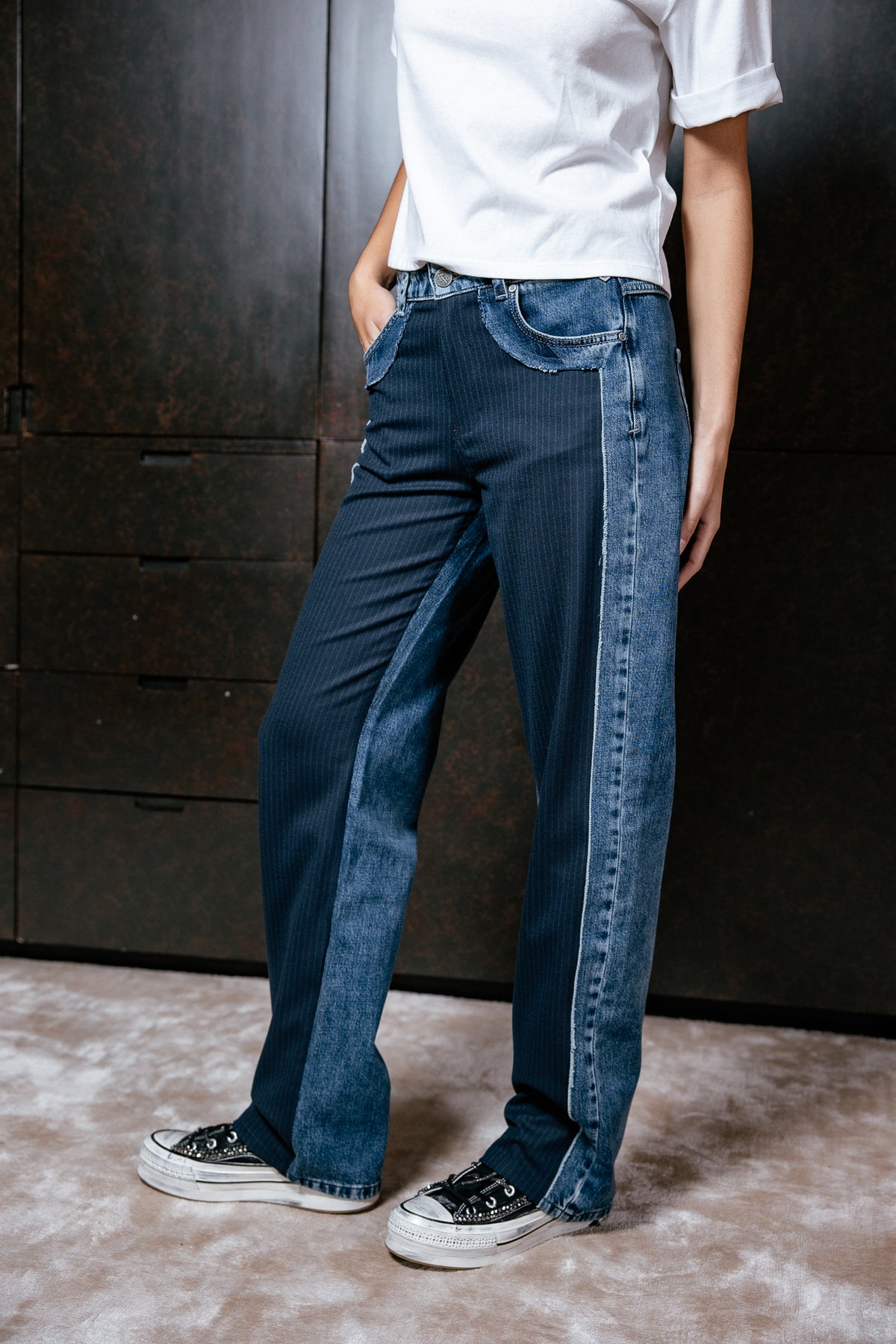 

High rise jeans Women Scarlett Long barsen mix | Freeman T. Porter