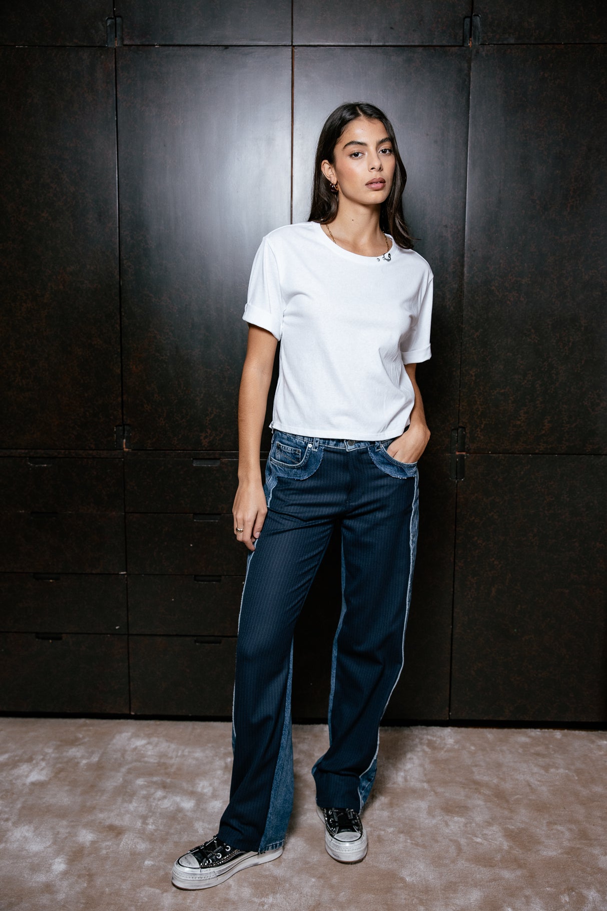 
              

Jeans droit taille haute Femme Scarlett Long barsen mix | Freeman T. Porter
            