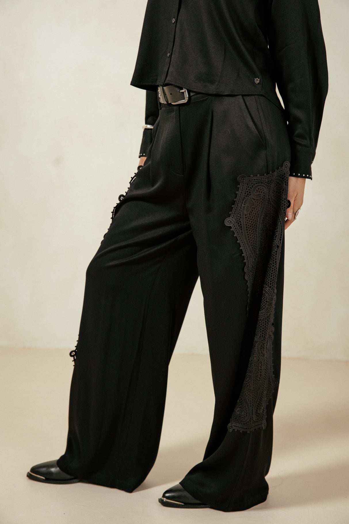 

pantalones anchos  Mujer Palazio black | Freeman T. Porter