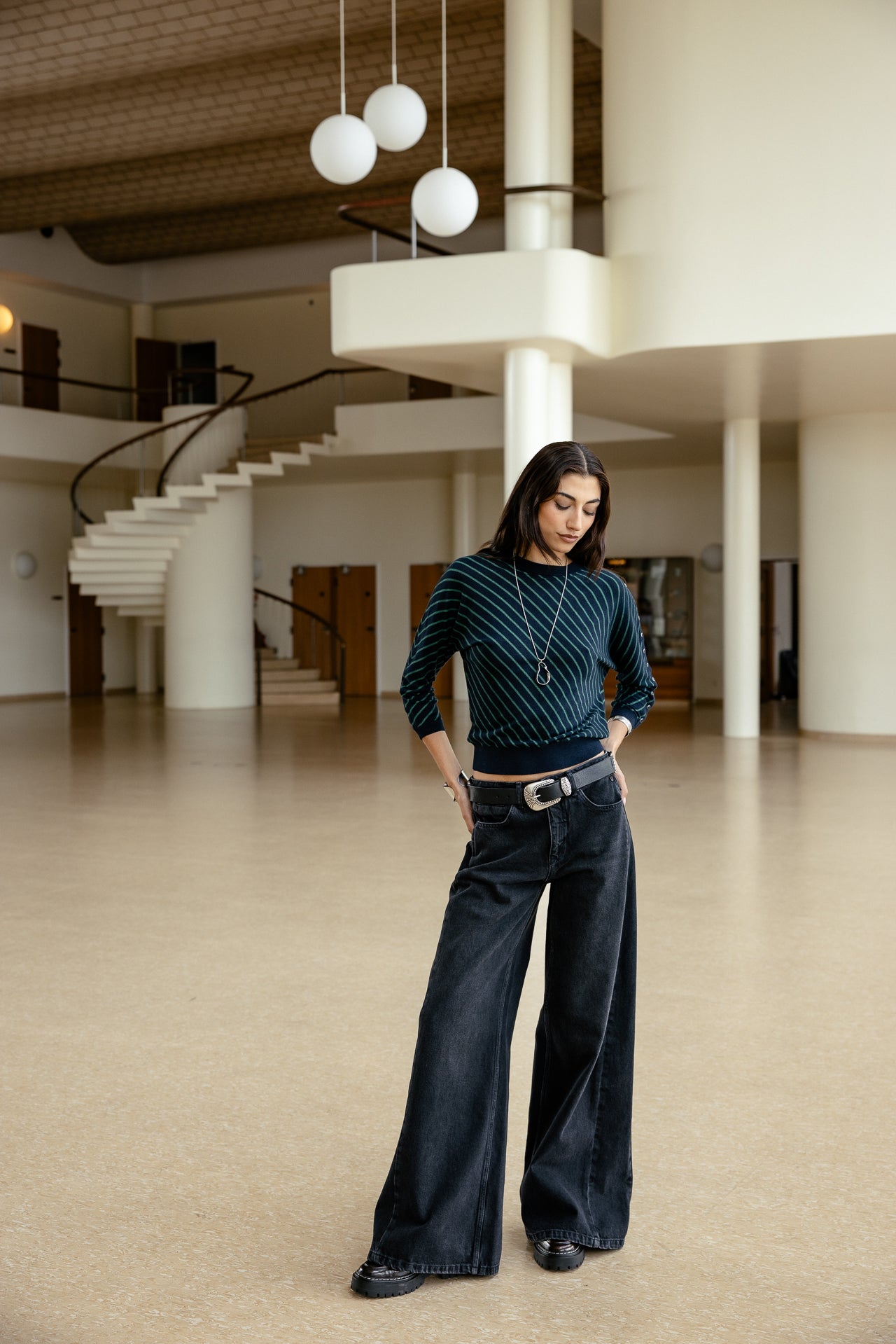

High-Waist Wide-Leg-Jeans Damen Gemini blind | Freeman T. Porter