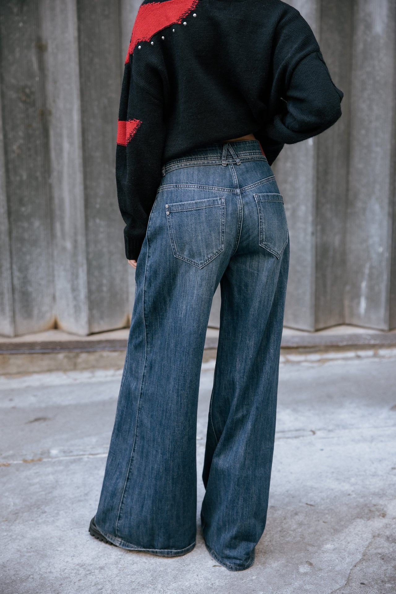 

Jeans large léger taille haute Femme Gemini rally dark | Freeman T. Porter