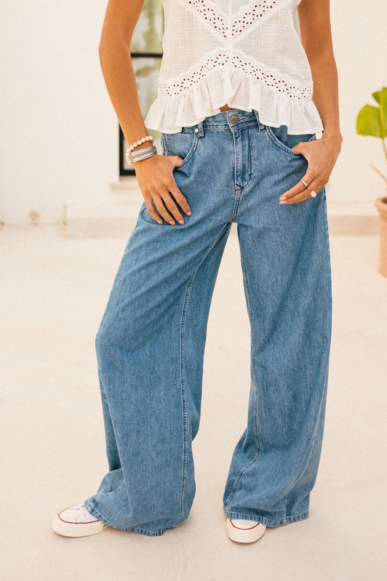   
            

Denim large leger taille haute Femme Gemini manzana light | Freeman T. Porter
          