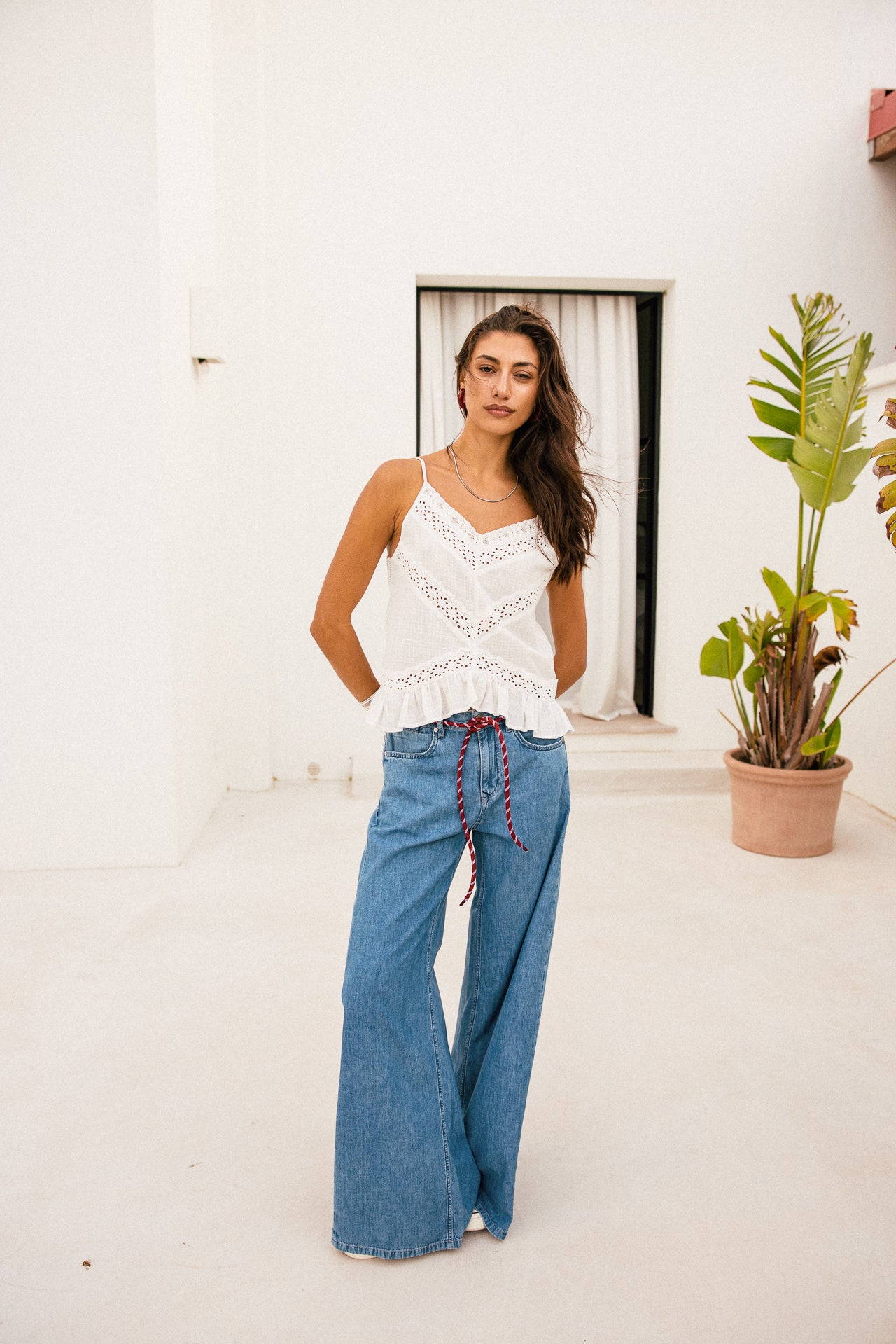 
              

Denim large leger taille haute Femme Gemini manzana light | Freeman T. Porter
            