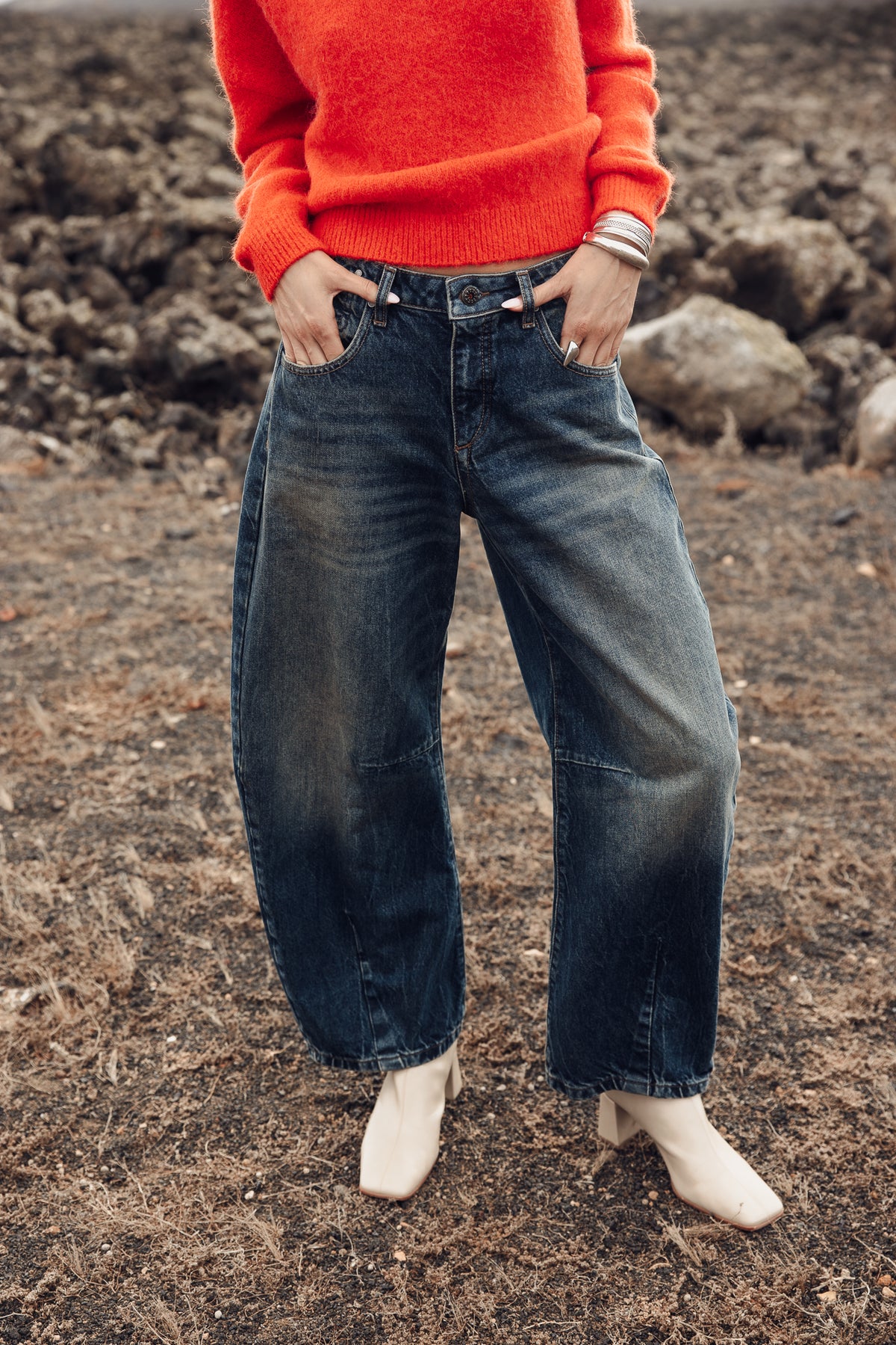   
            

Jeans super barrel taille mi-haute Femme April farsund | Freeman T. Porter
          