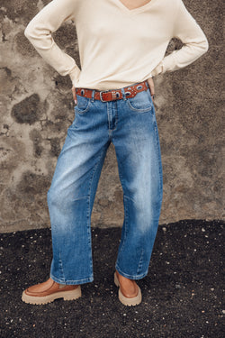 

Super Barrel Jeans Mid-Rise Damen April siberia | Freeman T. Porter