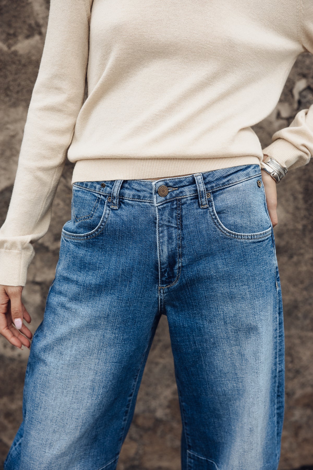 

Super Barrel Jeans Mid-Rise Damen April siberia | Freeman T. Porter