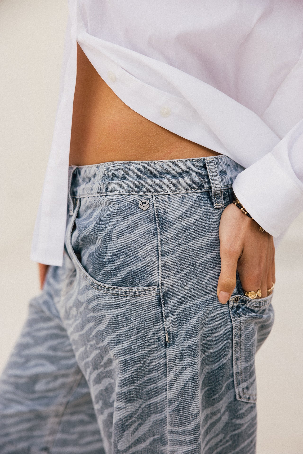 

Jeans super barrel Femme April jackson zebra | Freeman T. Porter