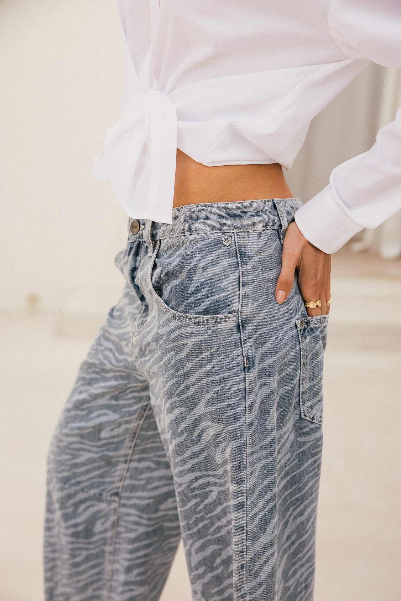 

Jeans super barrel Femme April jackson zebra | Freeman T. Porter