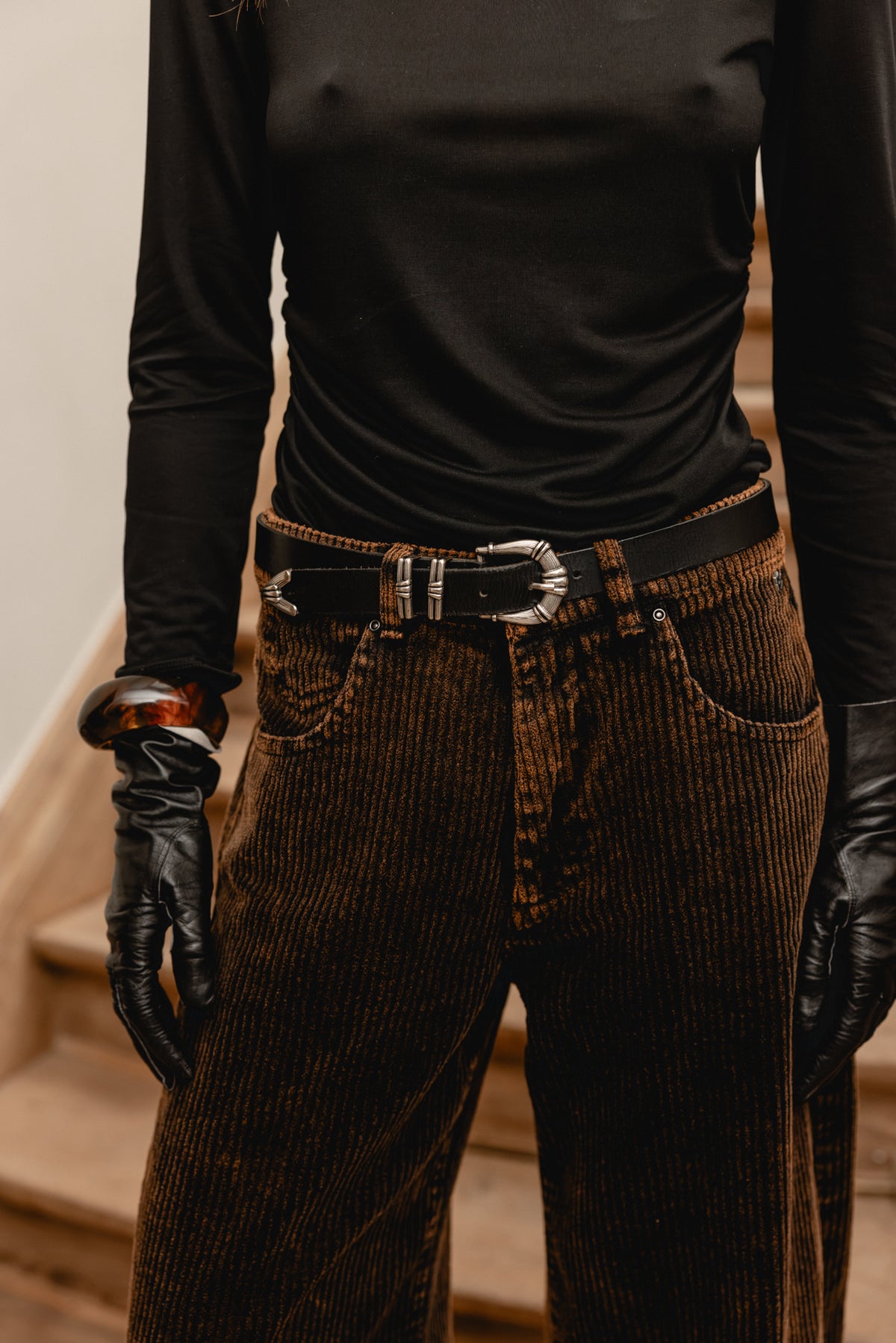 
              

Pantalon Barrel en velours taille mi-haute Femme April Polar copper | Freeman T. Porter
            