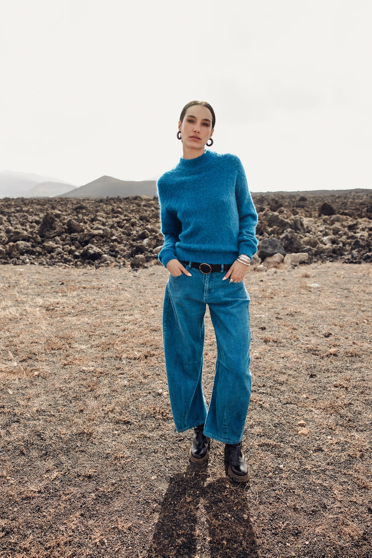 

Mid-Rise Corduroy Barrel Hose Damen April Polar seaport | Freeman T. Porter
