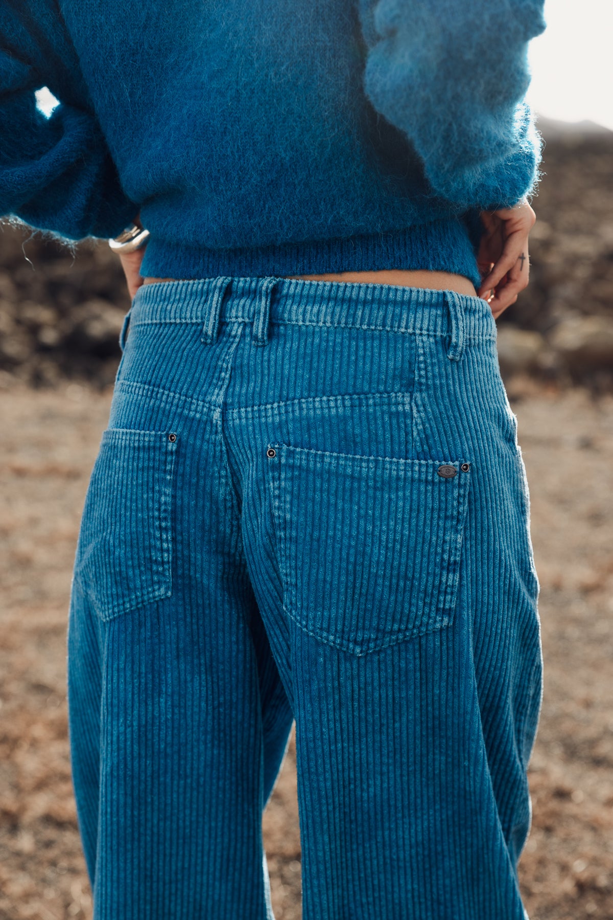 

Mid-Rise Corduroy Barrel Hose Damen April Polar seaport | Freeman T. Porter