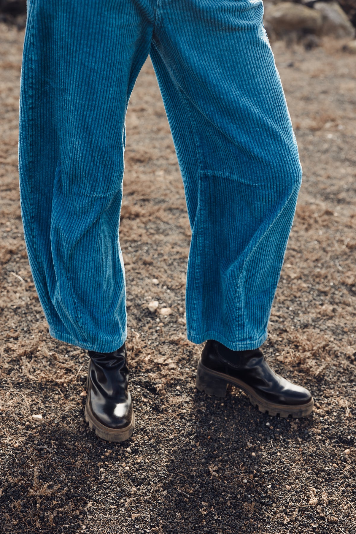 

Mid-Rise Corduroy Barrel Hose Damen April Polar seaport | Freeman T. Porter