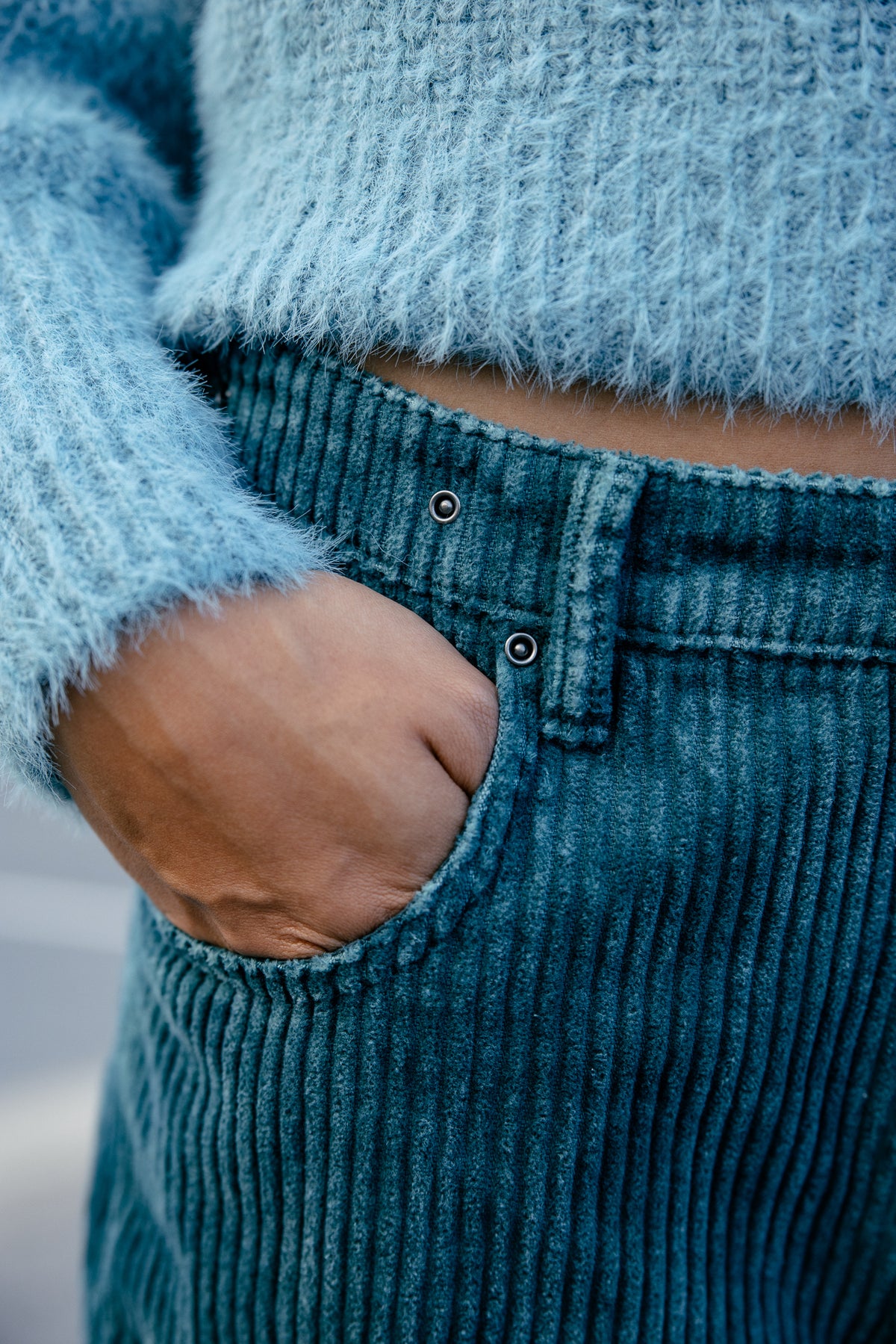 

Pantalon Barrel en velours Femme April Polar green gables | Freeman T. Porter