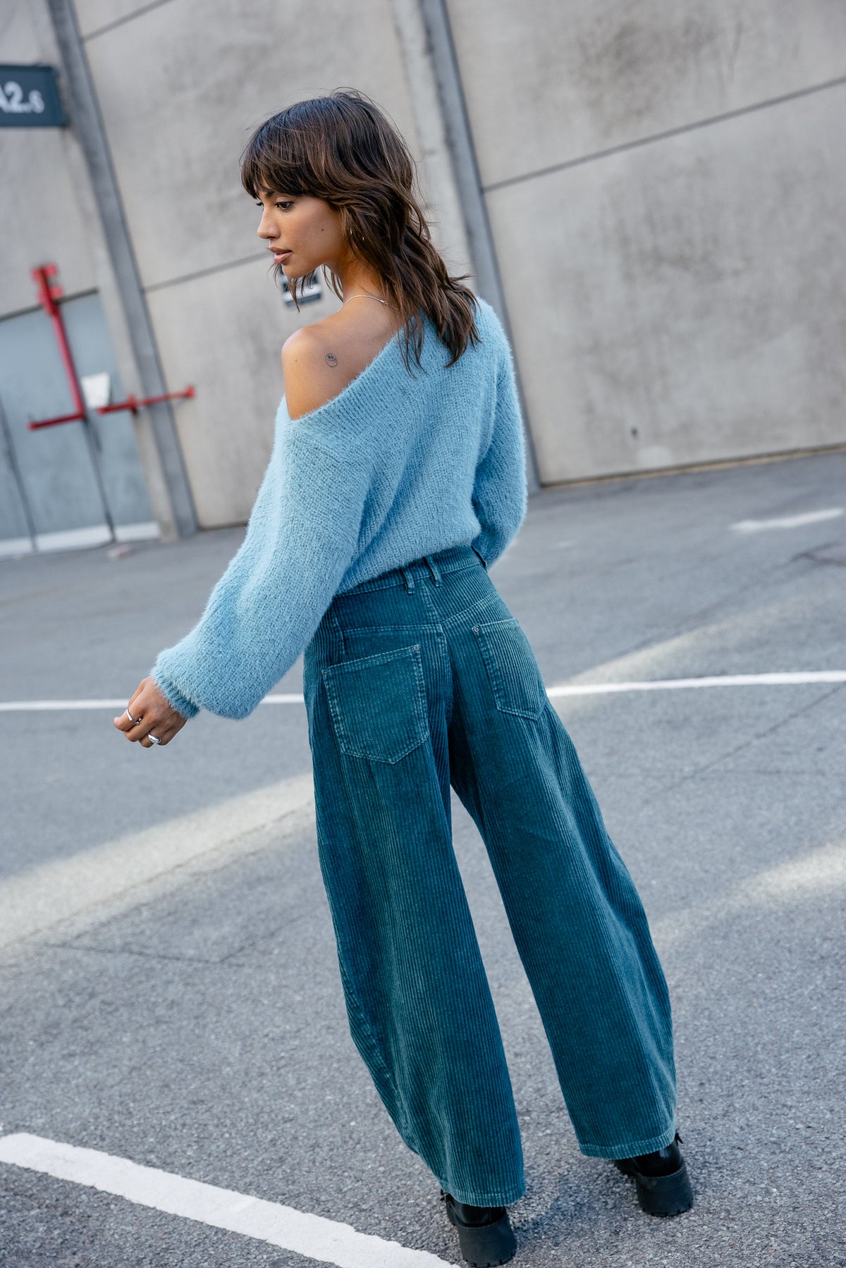 

Pantalon Barrel en velours Femme April Polar green gables | Freeman T. Porter