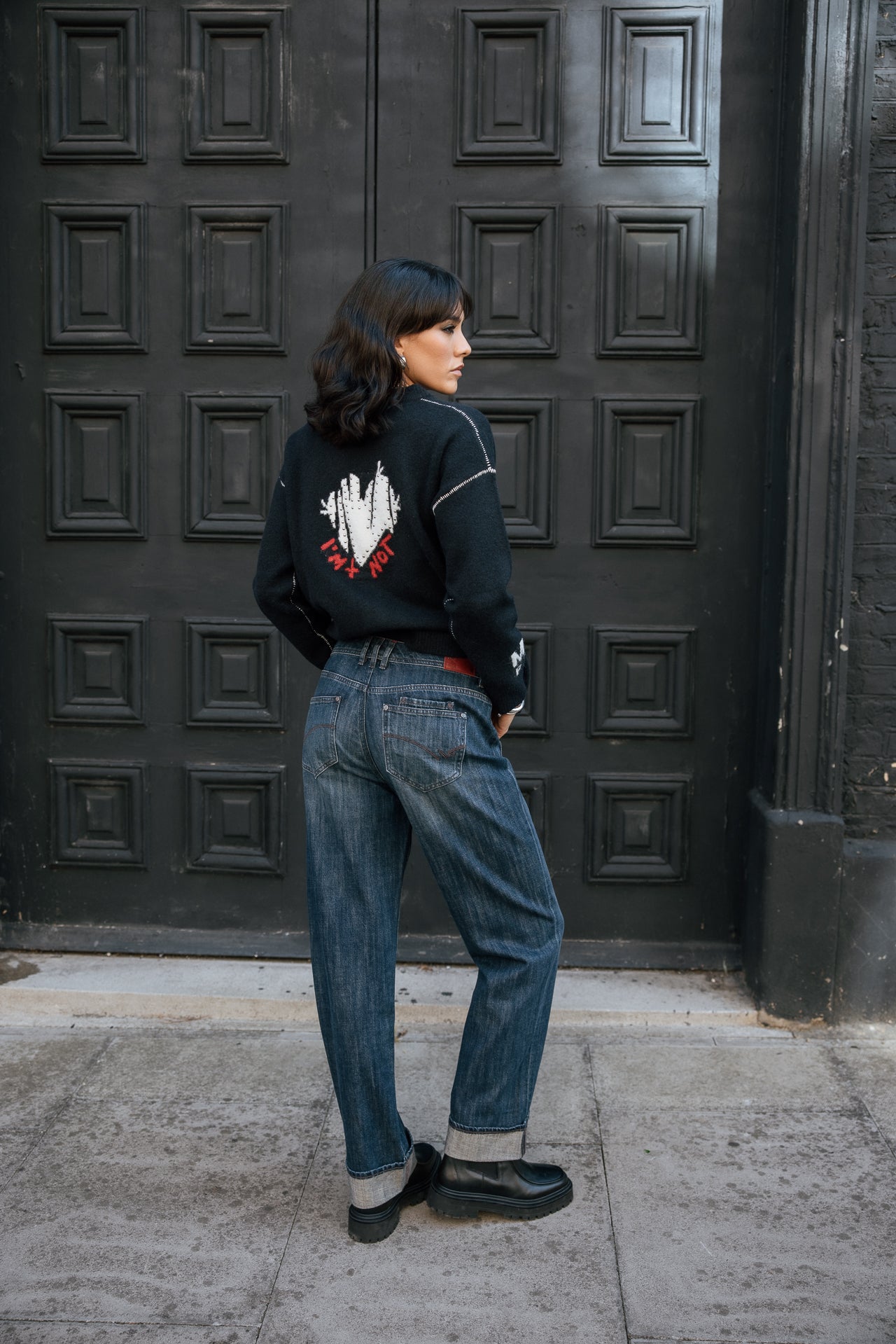 

Jeans droit à revers Femme Pippa rally dark | Freeman T. Porter