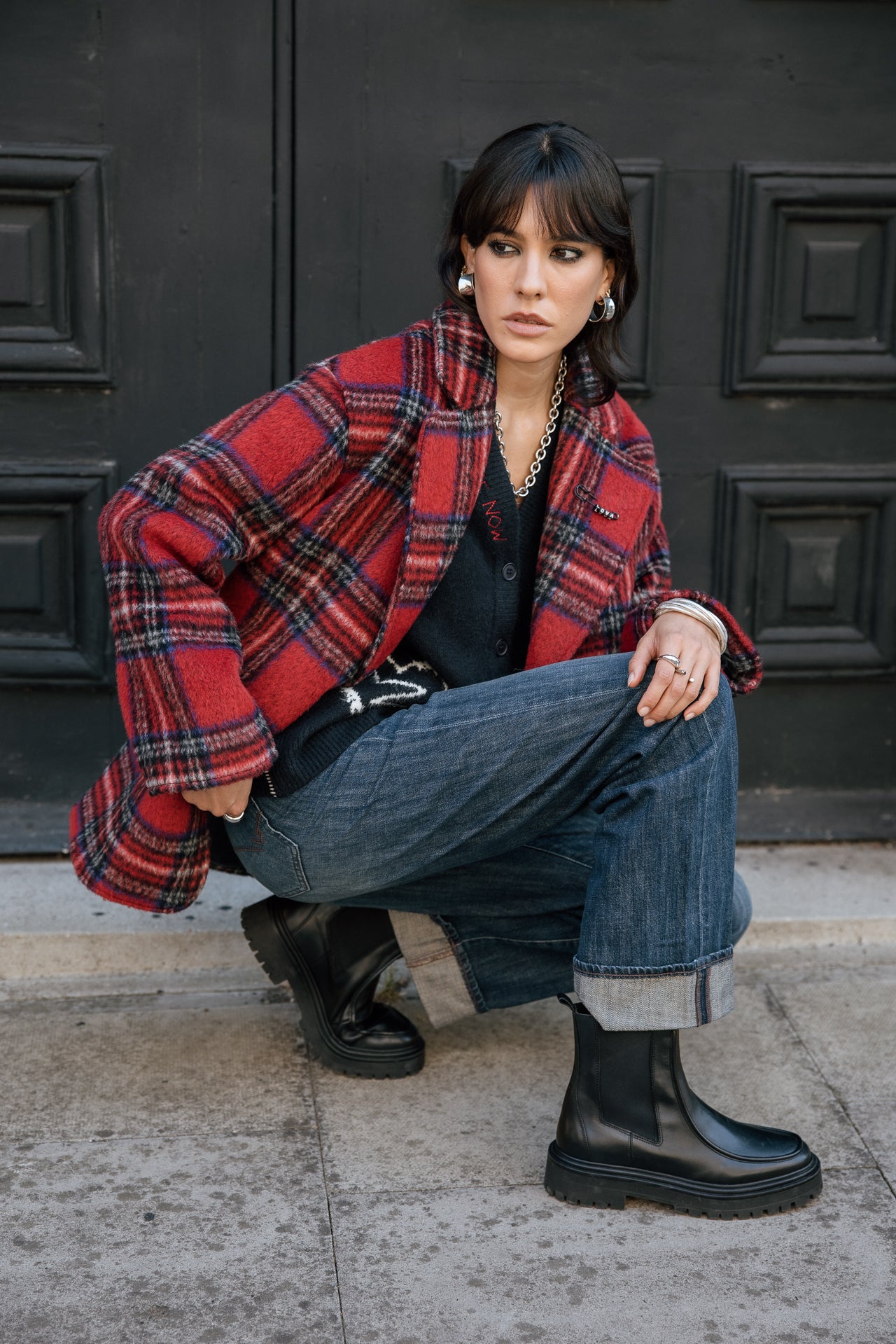 

Jeans droit à revers Femme Pippa rally dark | Freeman T. Porter