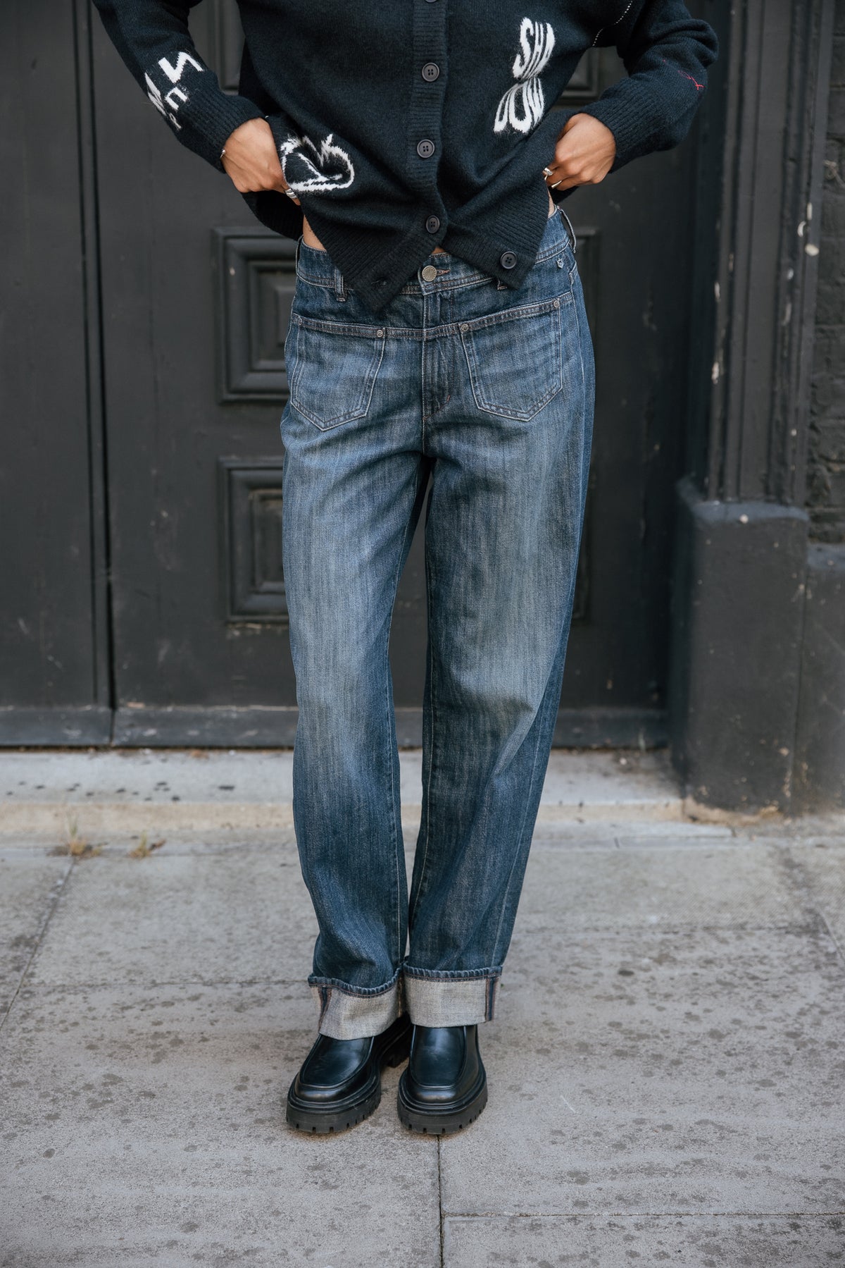 

Jeans droit à revers Femme Pippa rally dark | Freeman T. Porter