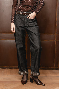 

Straight Leg Jeans mit Aufschlag Damen Pippa messy | Freeman T. Porter