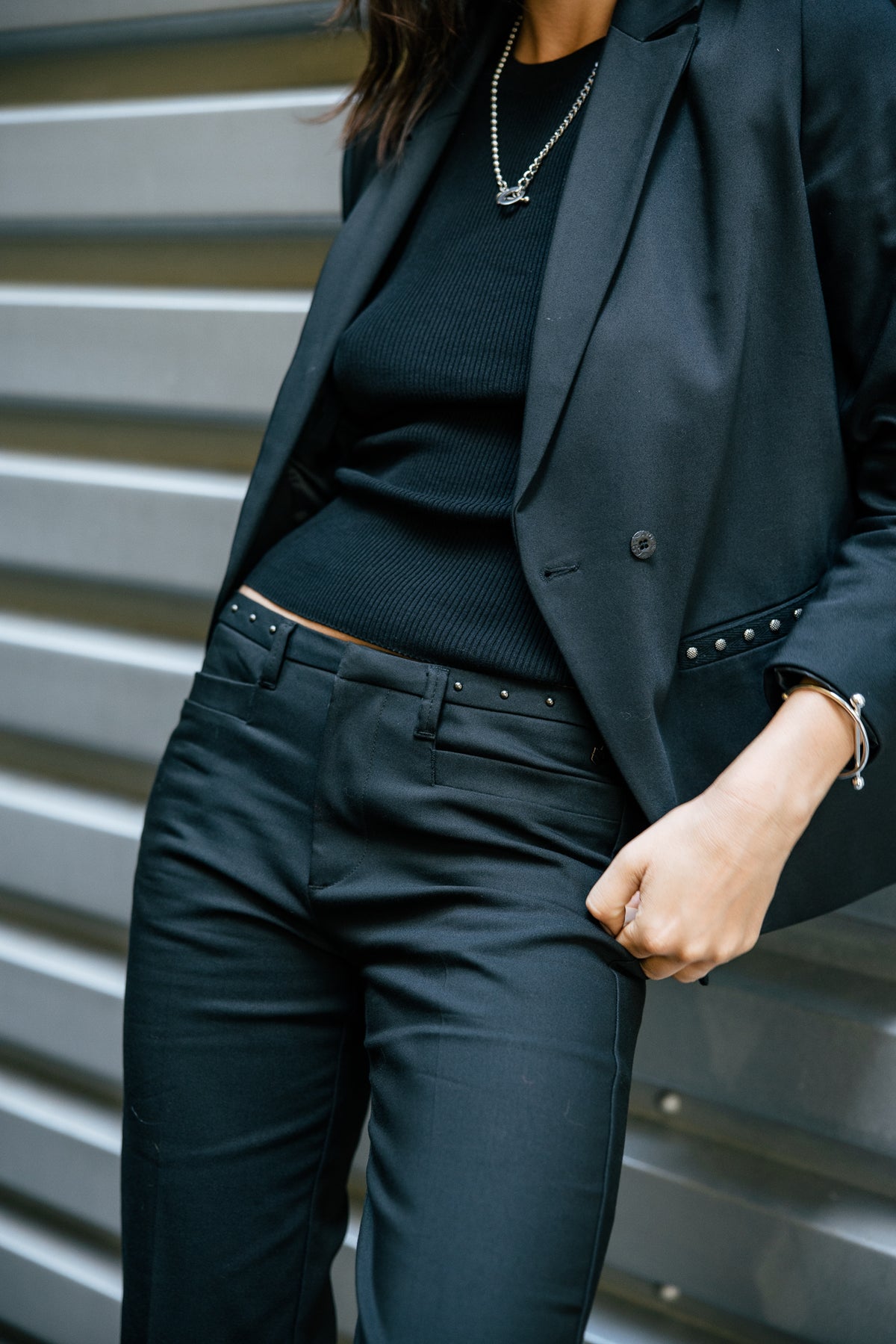 

Pantalon slim Femme Reese Polyneo black | Freeman T. Porter