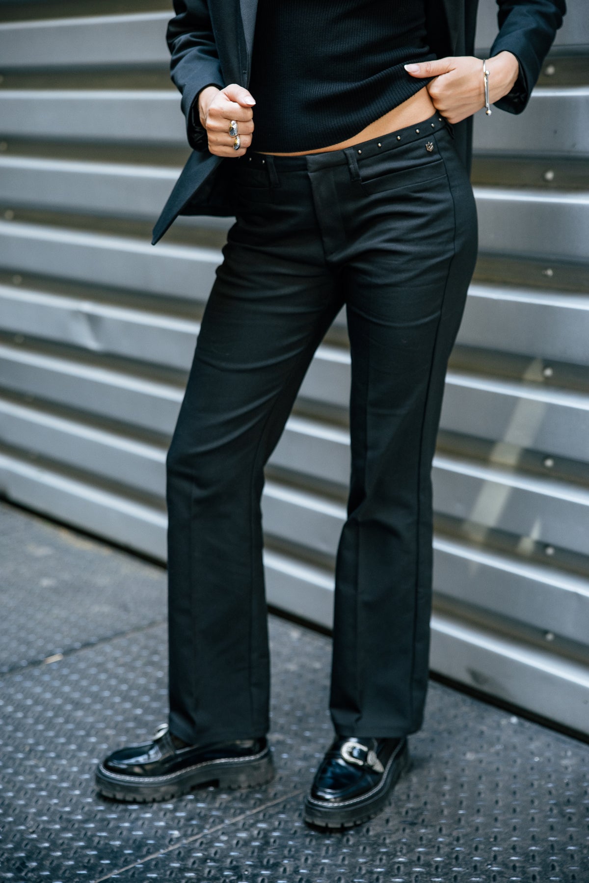 

Pantalon slim Femme Reese Polyneo black | Freeman T. Porter