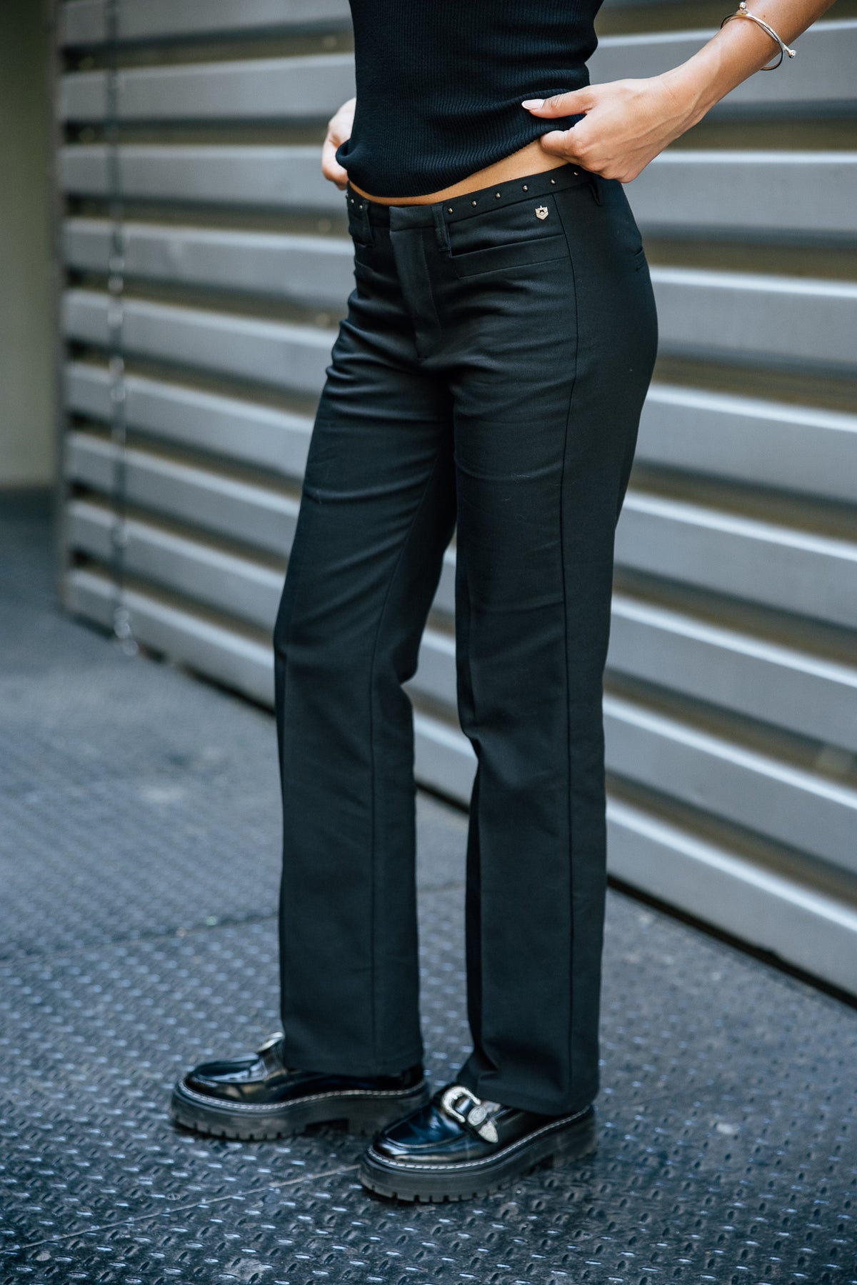 

Pantalon slim Femme Reese Polyneo black | Freeman T. Porter