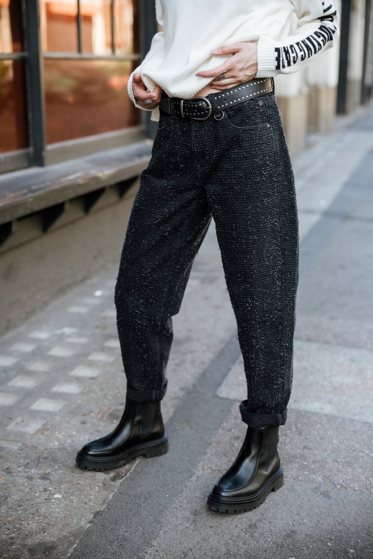 

Boyfriend Jeans Damen Maeva muffy black | Freeman T. Porter