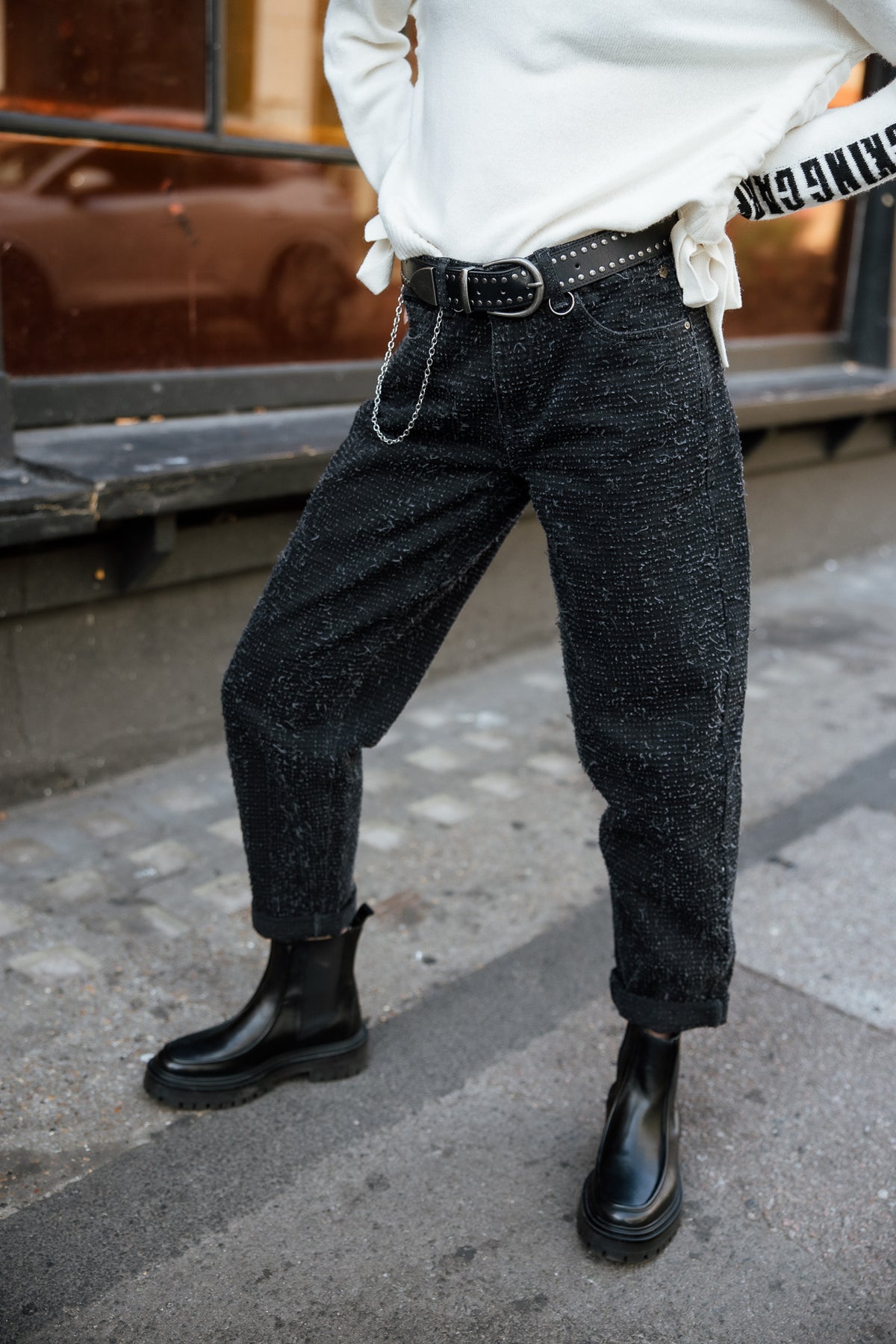 

Boyfriend Jeans Damen Maeva muffy black | Freeman T. Porter