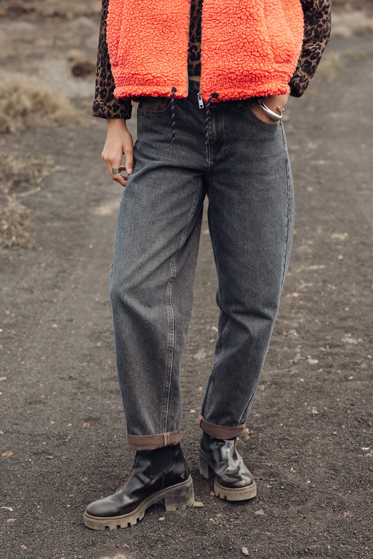 

Jeans boyfriend tiro medio Mujer Maeva mocha | Freeman T. Porter