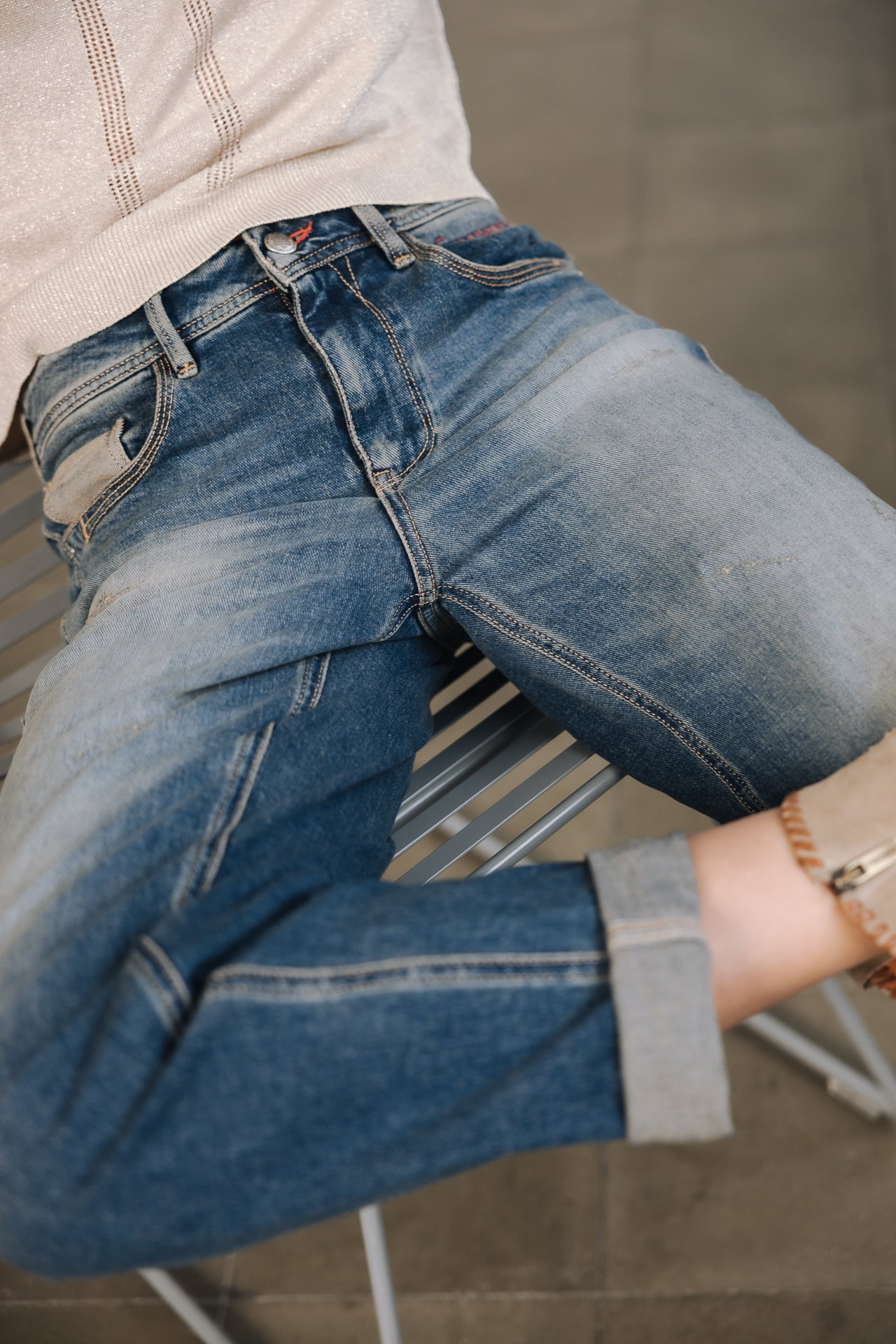 

Boyfriend-Jeans Frau Maeva SDM sienne | Freeman T. Porter