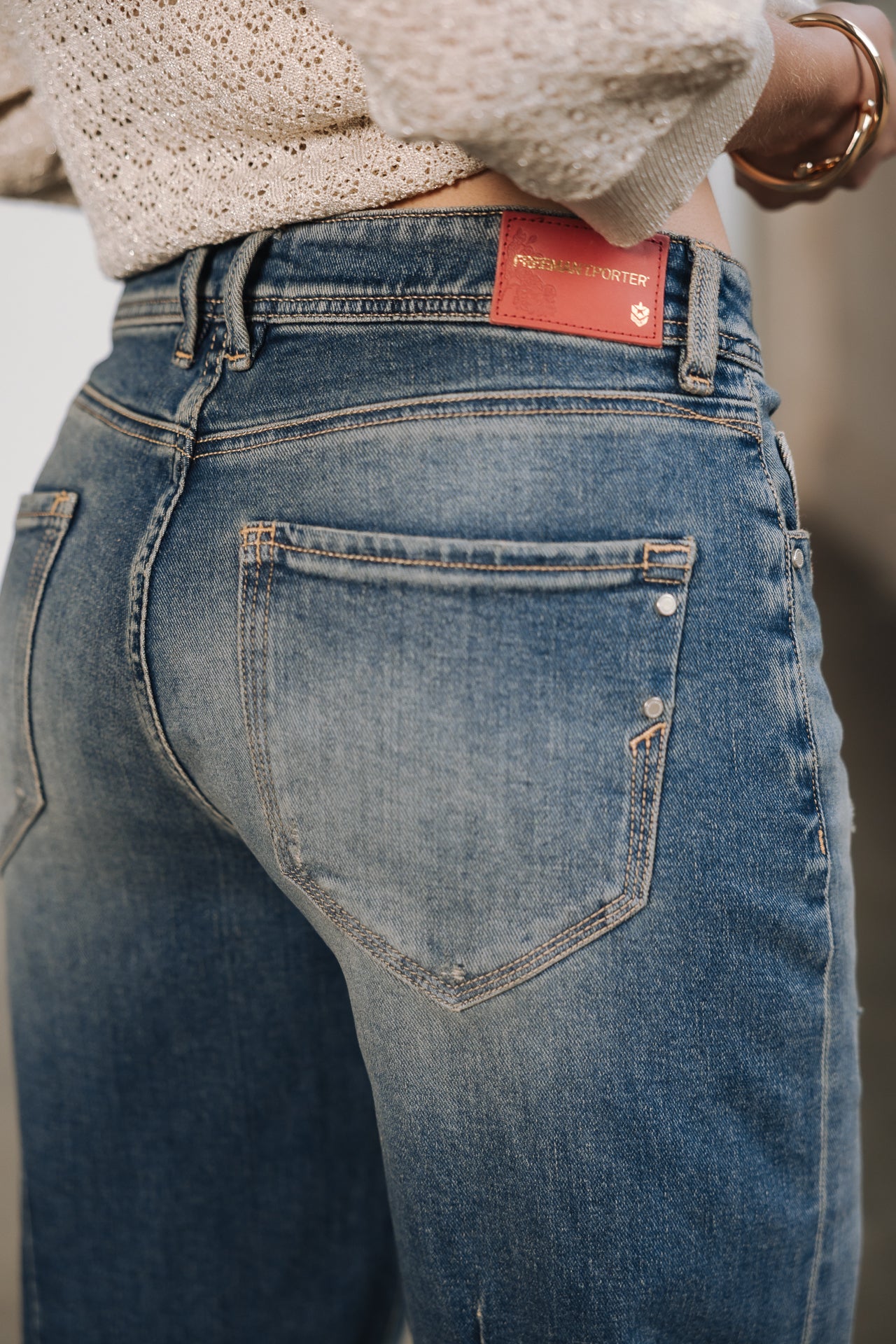 

Boyfriend-Jeans Frau Maeva SDM sienne | Freeman T. Porter