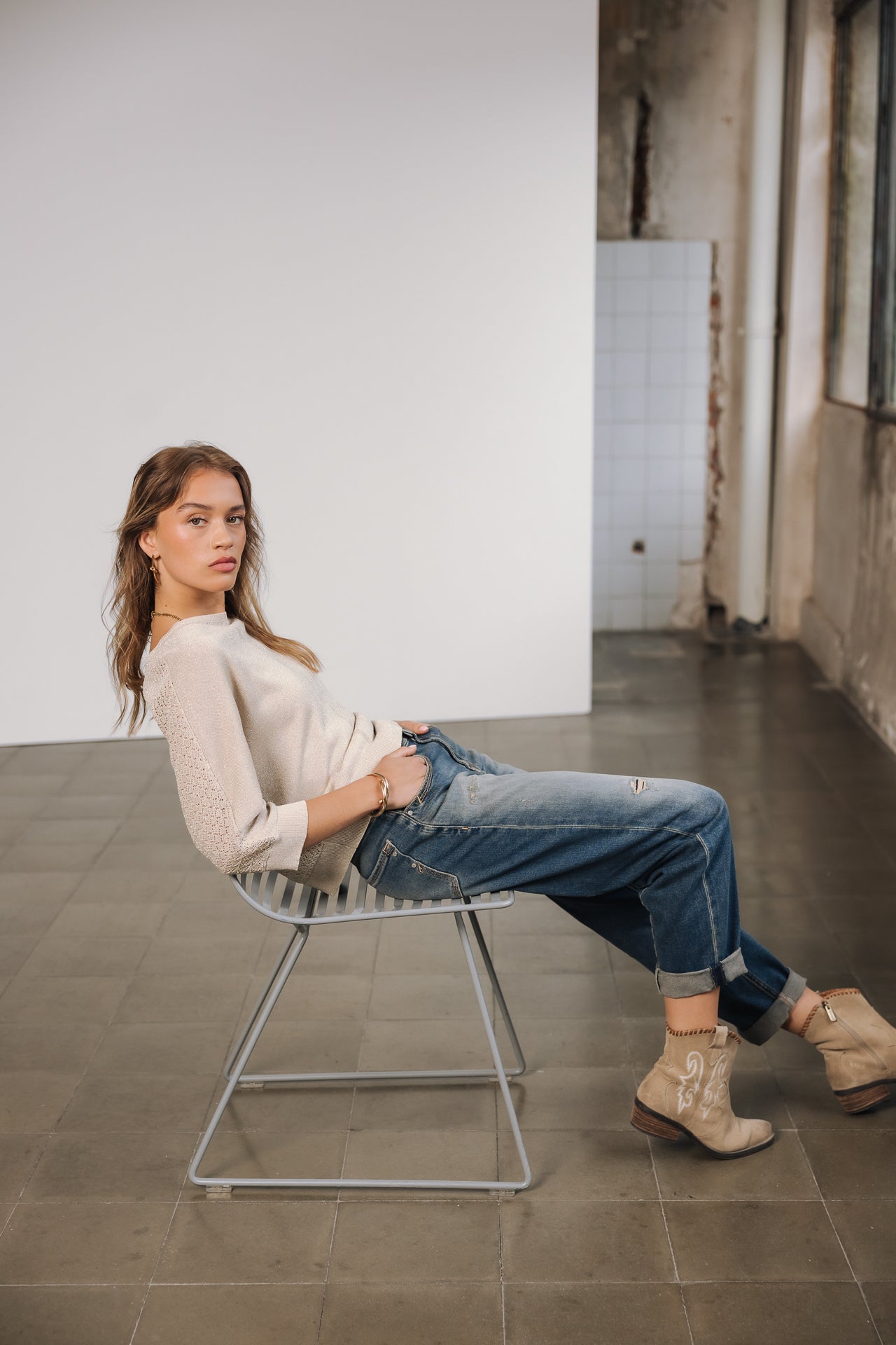 

Boyfriend-Jeans Frau Maeva SDM sienne | Freeman T. Porter