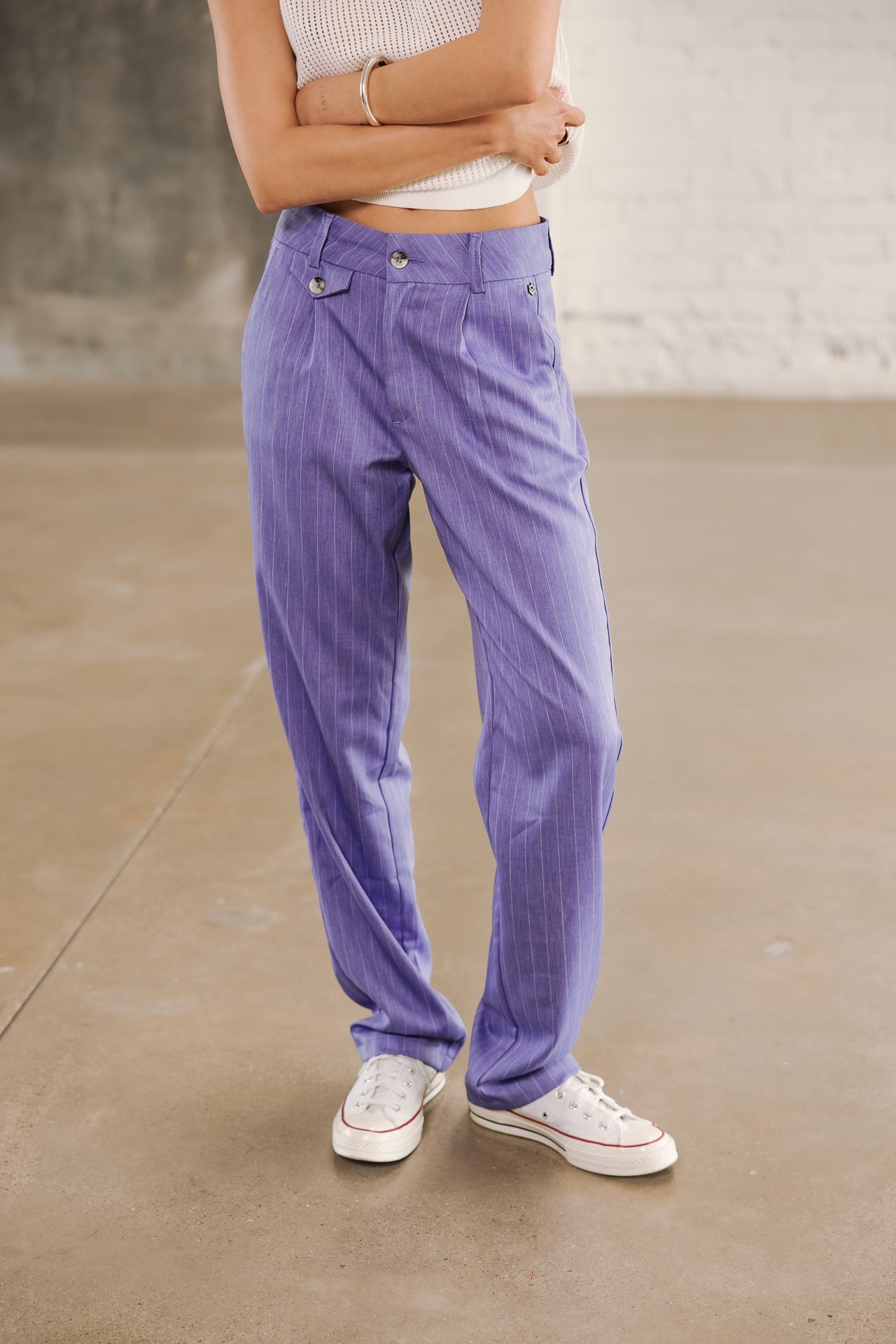 

High-waisted pants Woman Alba Cairo jacaranda | Freeman T. Porter